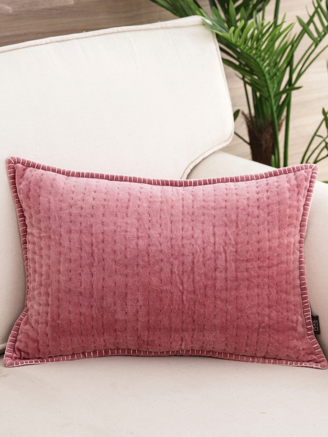 

Pure Home and Living Pink Single Quilted Rectangle Cushion Covers