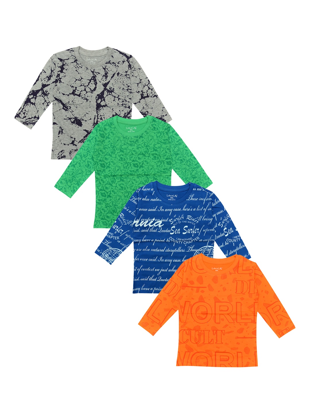 

Luke & Lilly Boys Pack of 4 Printed Round Neck T-shirts, Multi