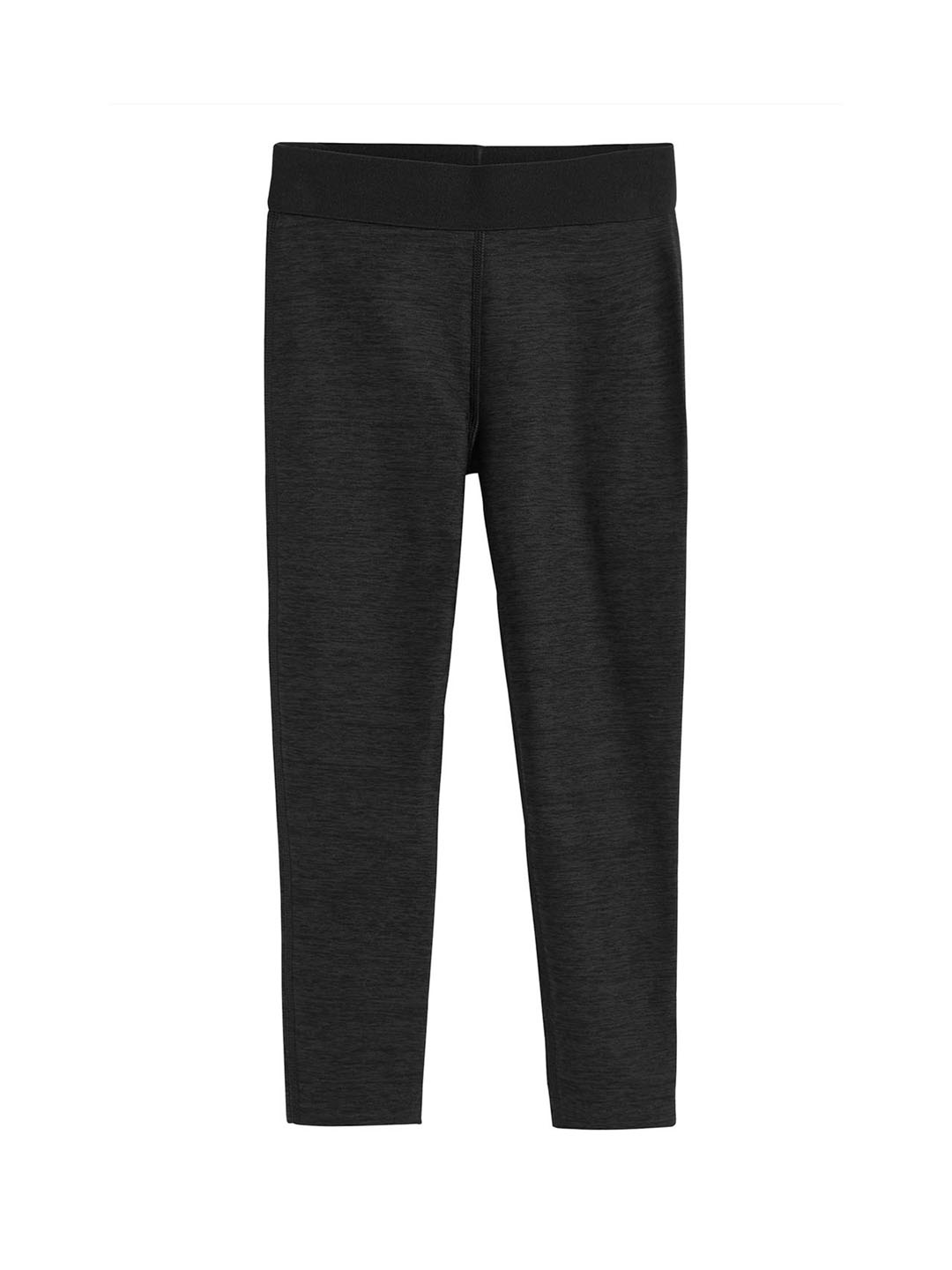 next Girls Black & Grey Self Design Ankle-Length Sports Tights