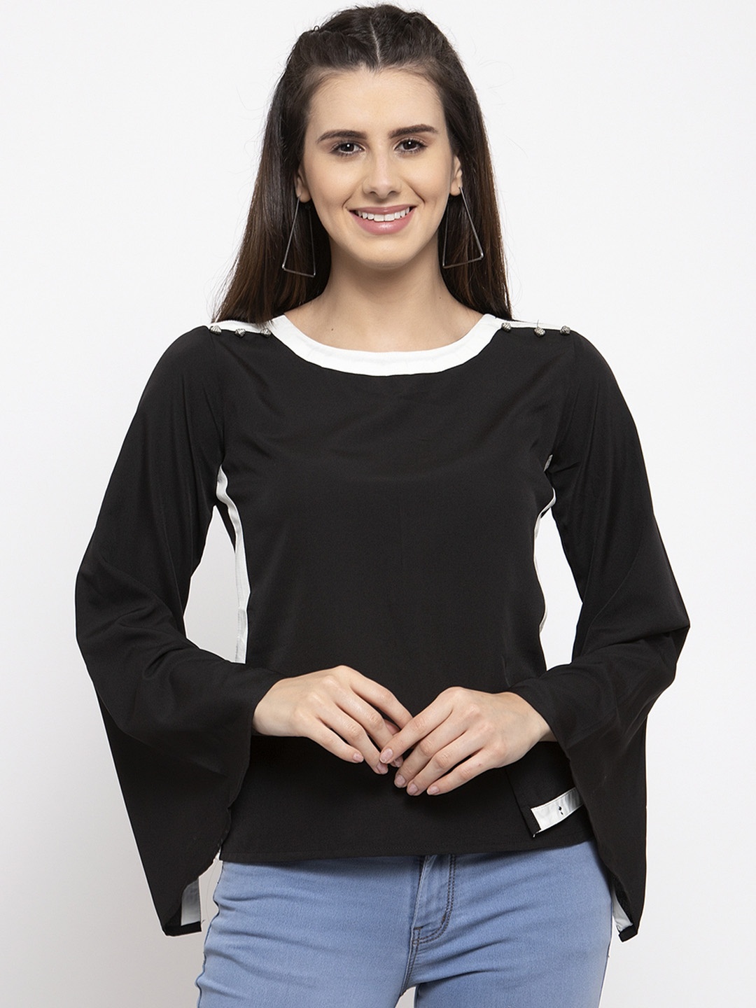 

klauressa Women Black Solid Top