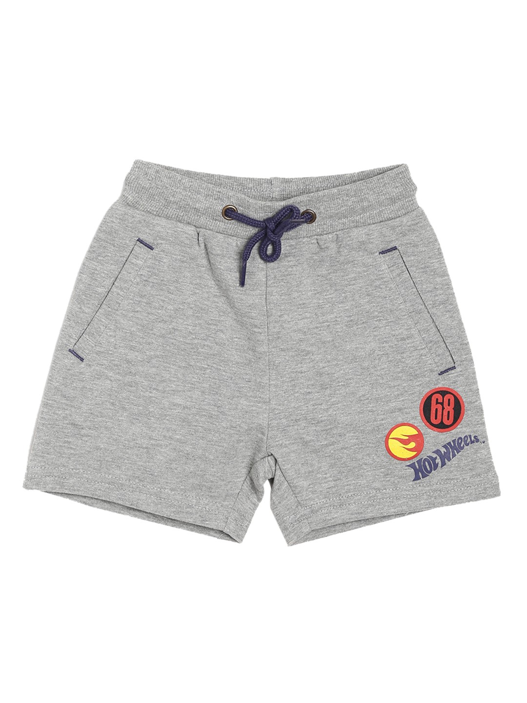 

toothless Boys Grey Melange Hot Wheels Printed Regular Fit Regular Shorts
