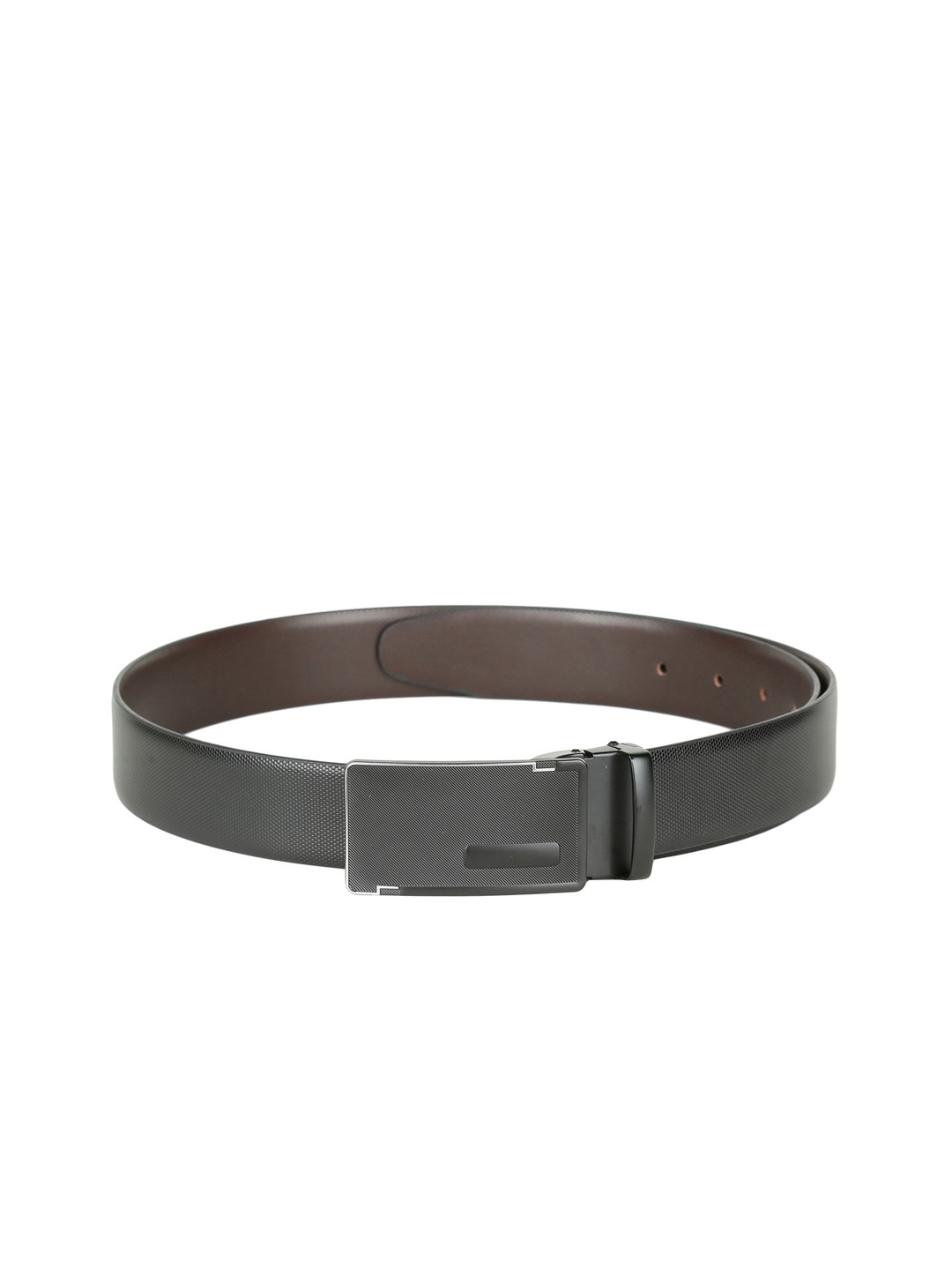 

CRUSSET Men Black Textured Belt