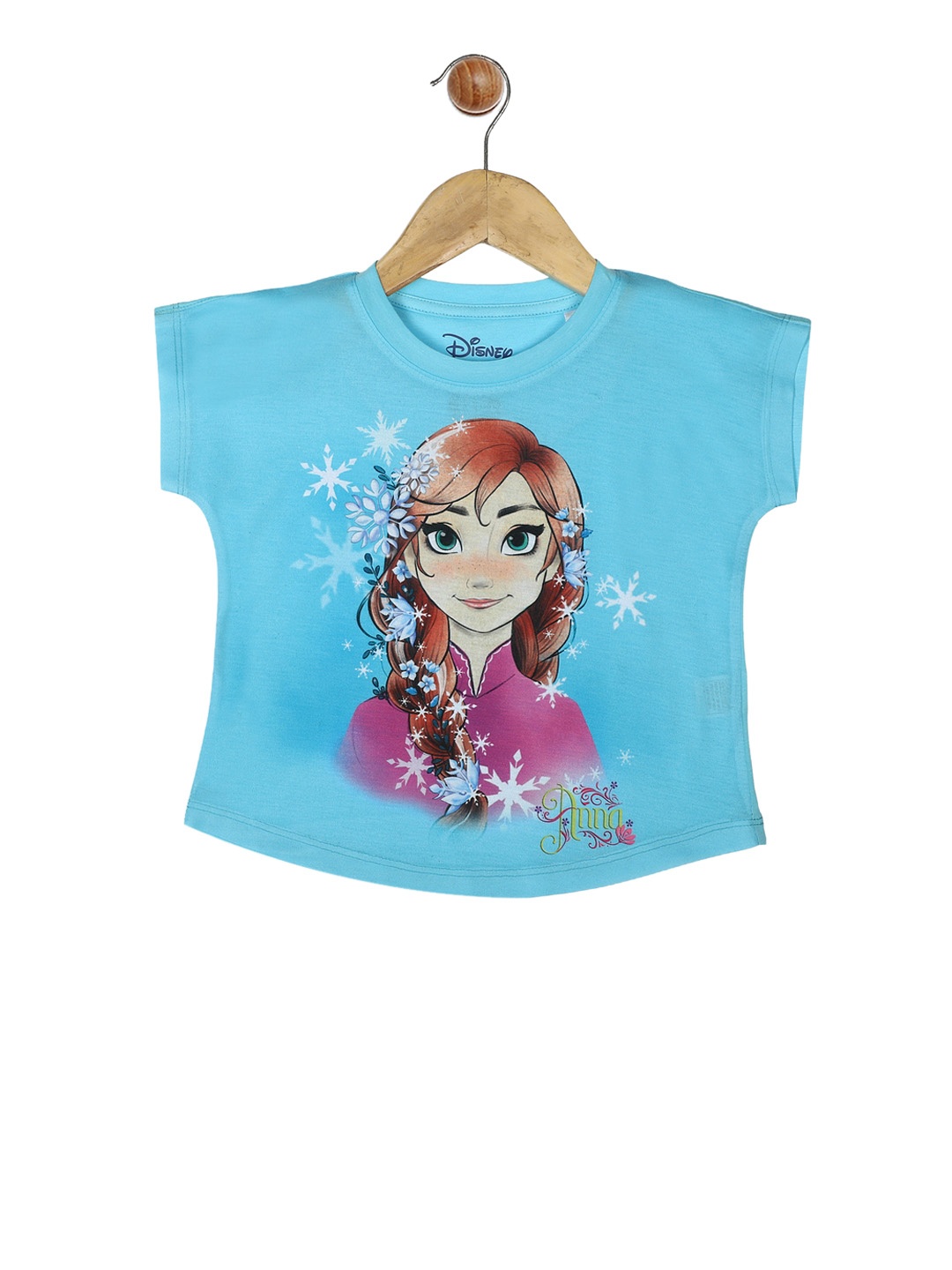 

YK Disney Girls Blue Printed T-shirt