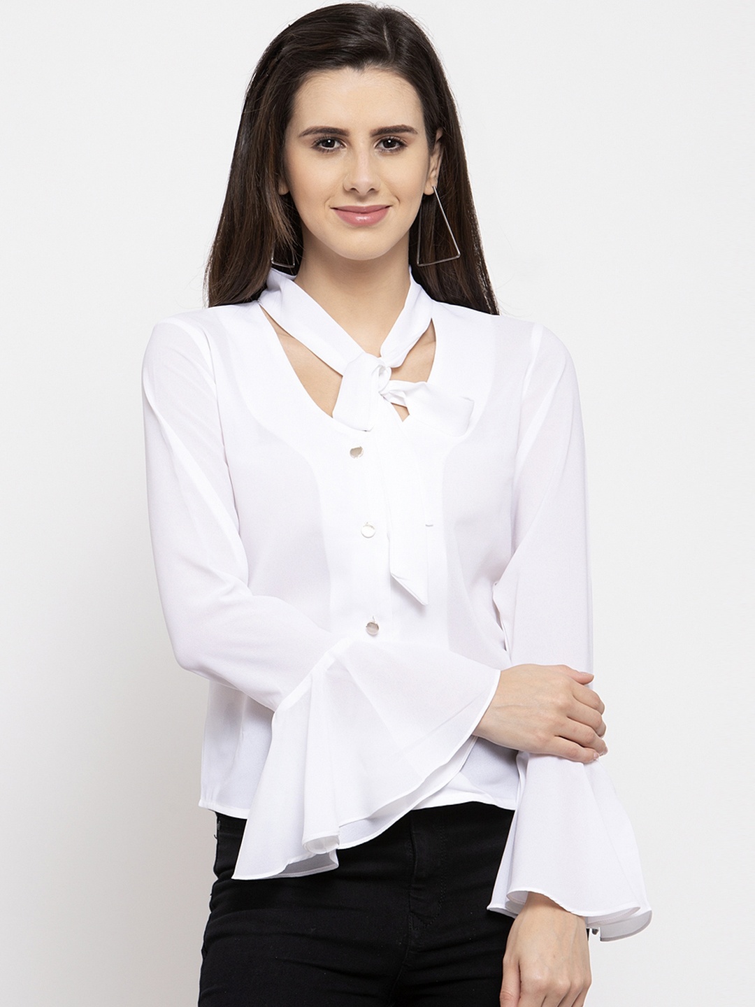 

klauressa Women White Solid Top
