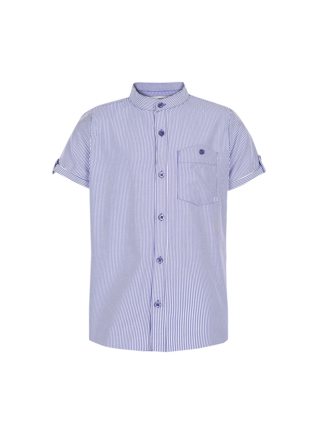 

Oxolloxo Boys Blue & White Regular Fit Striped Casual Shirt