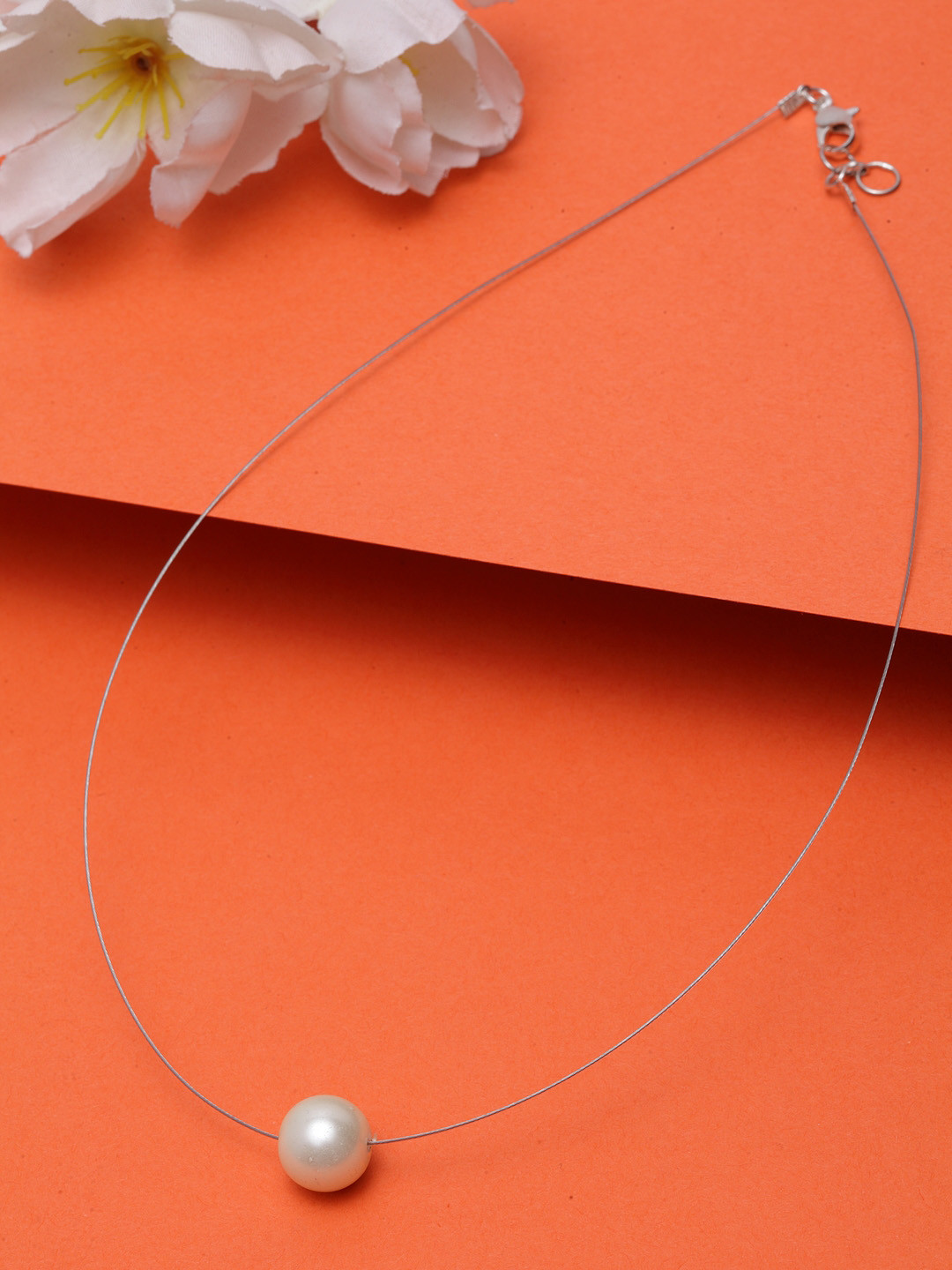 

DUGRISTYLE Women Sterling Silver & White Pearl Chain