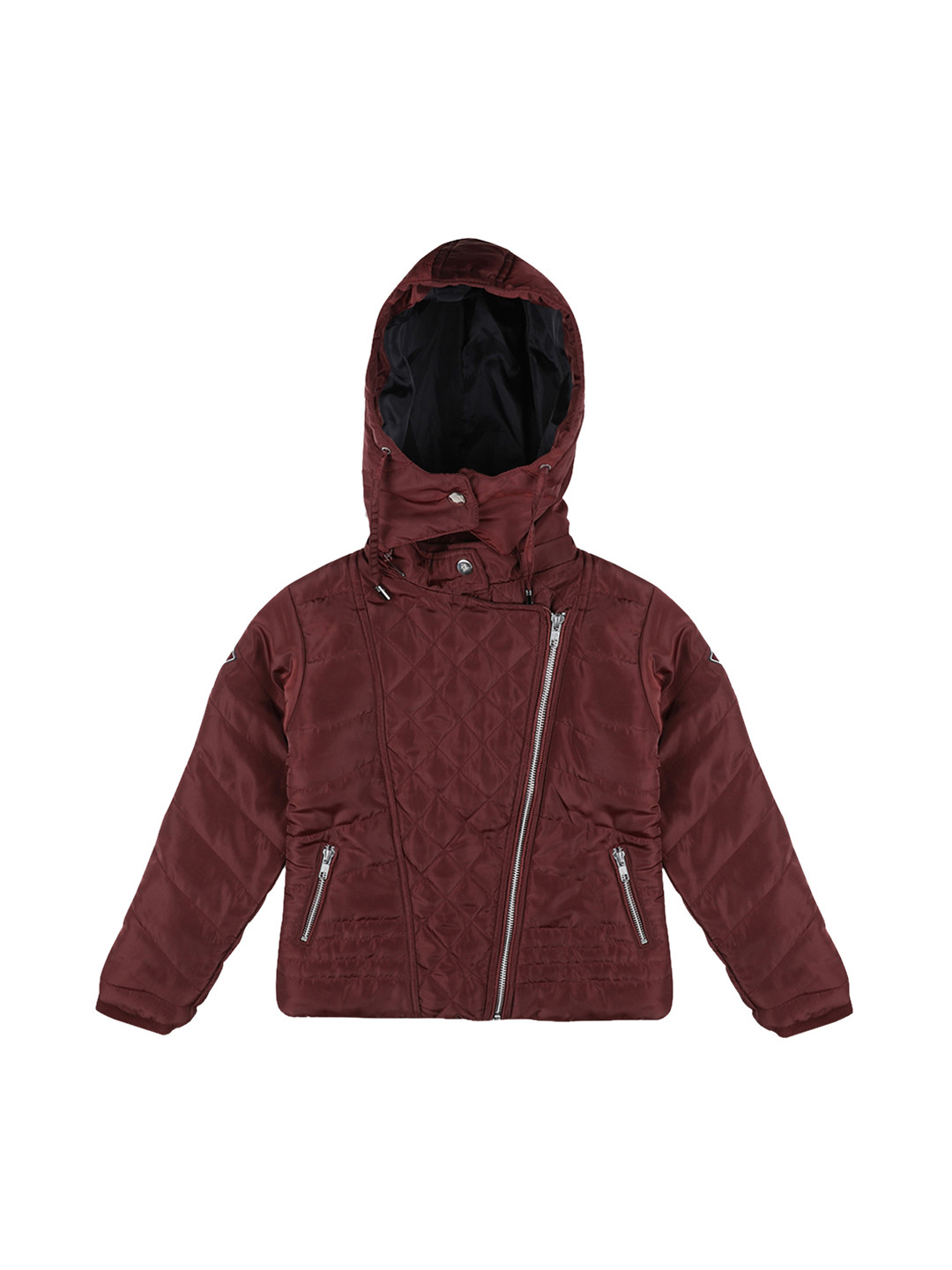 

ELLE Girls Maroon Solid Tailored Jacket