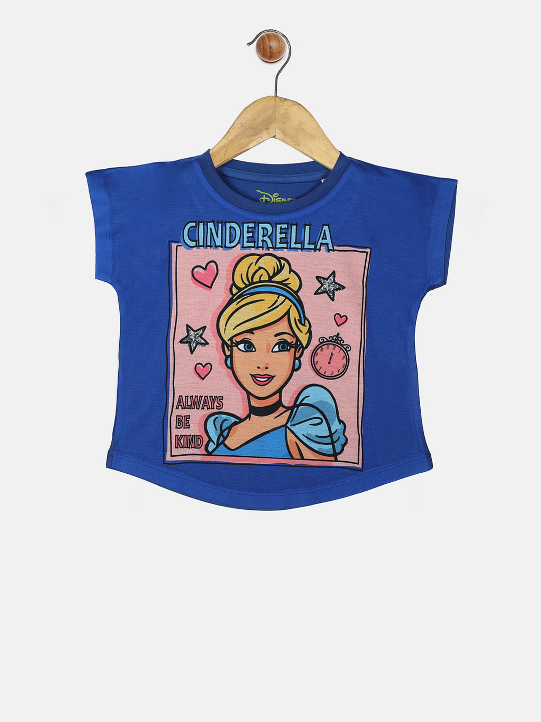 

YK Disney Girls Blue Printed T-shirt