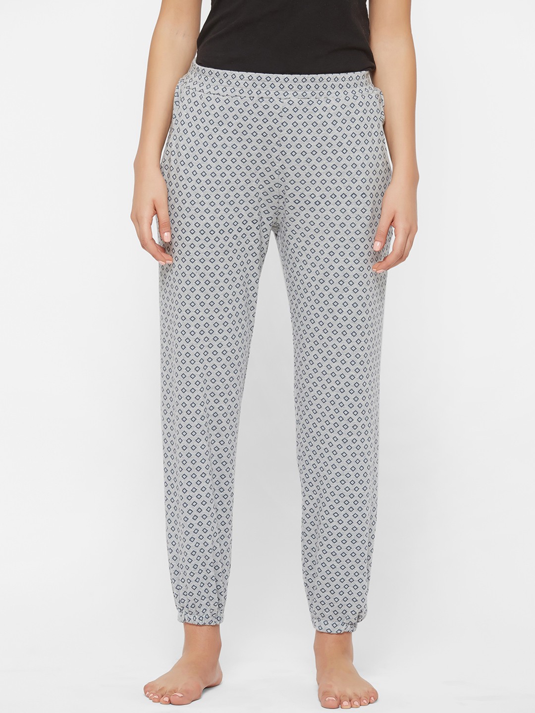 

Mystere Paris Women Grey Printed Lounge Pants G452E
