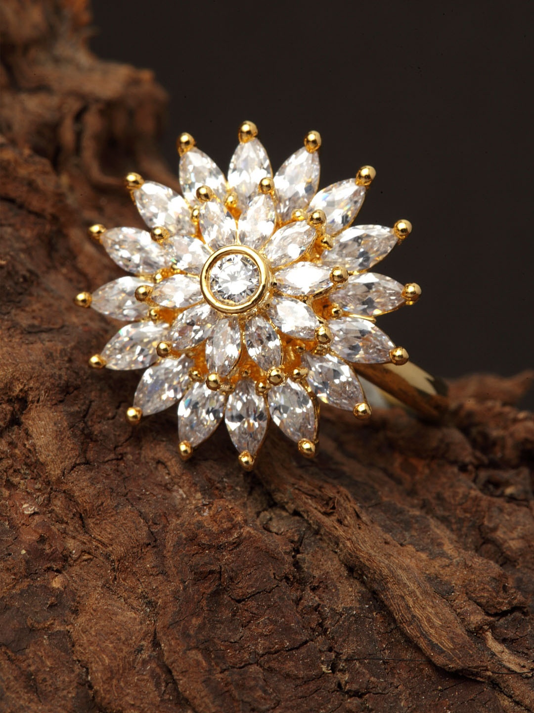 

Bhana Fashion Gold-Plated Handcrafted Finger Ring