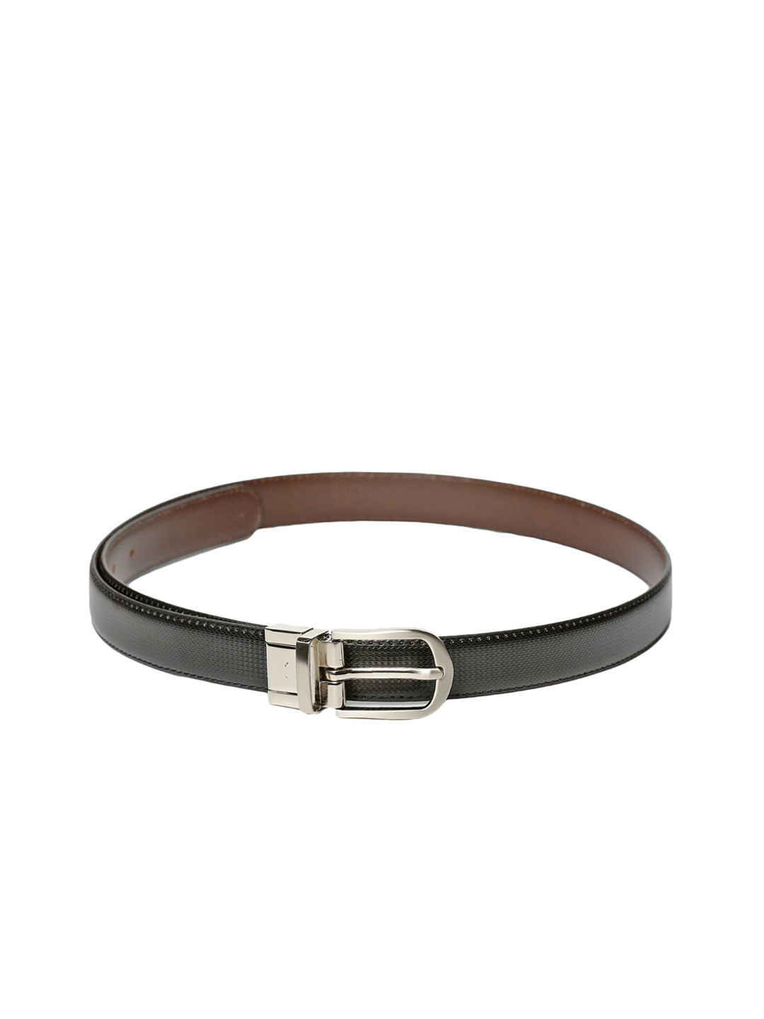 

CRUSSET Women Black & Brown Solid Reversible Belt