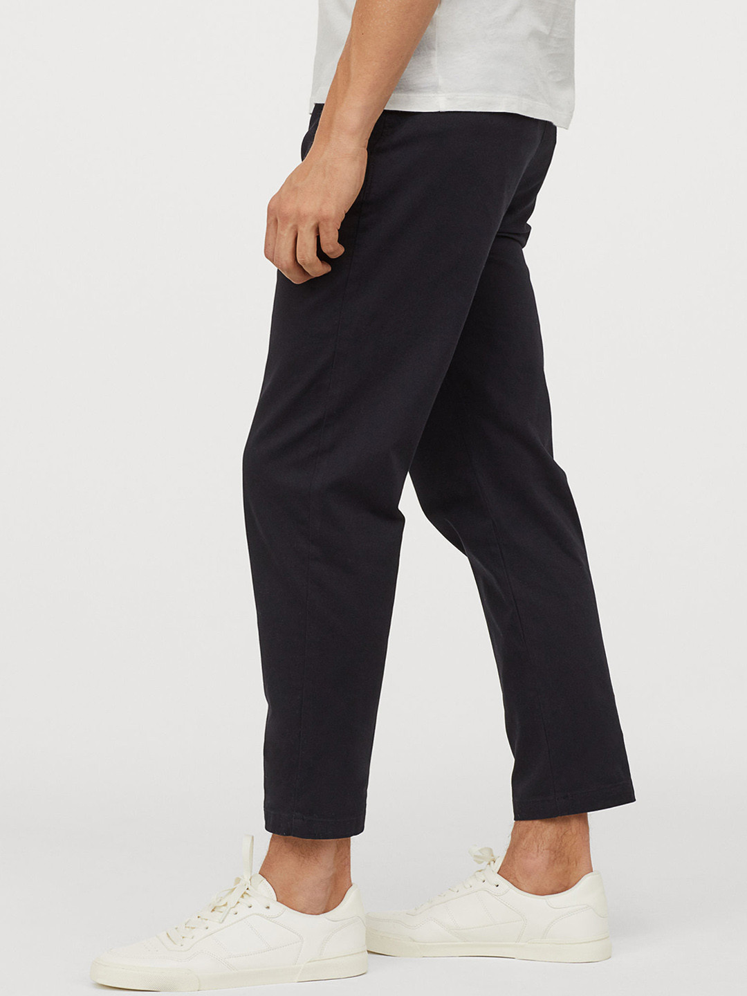 

H&M Men Blue Cropped Chinos Slim Fit