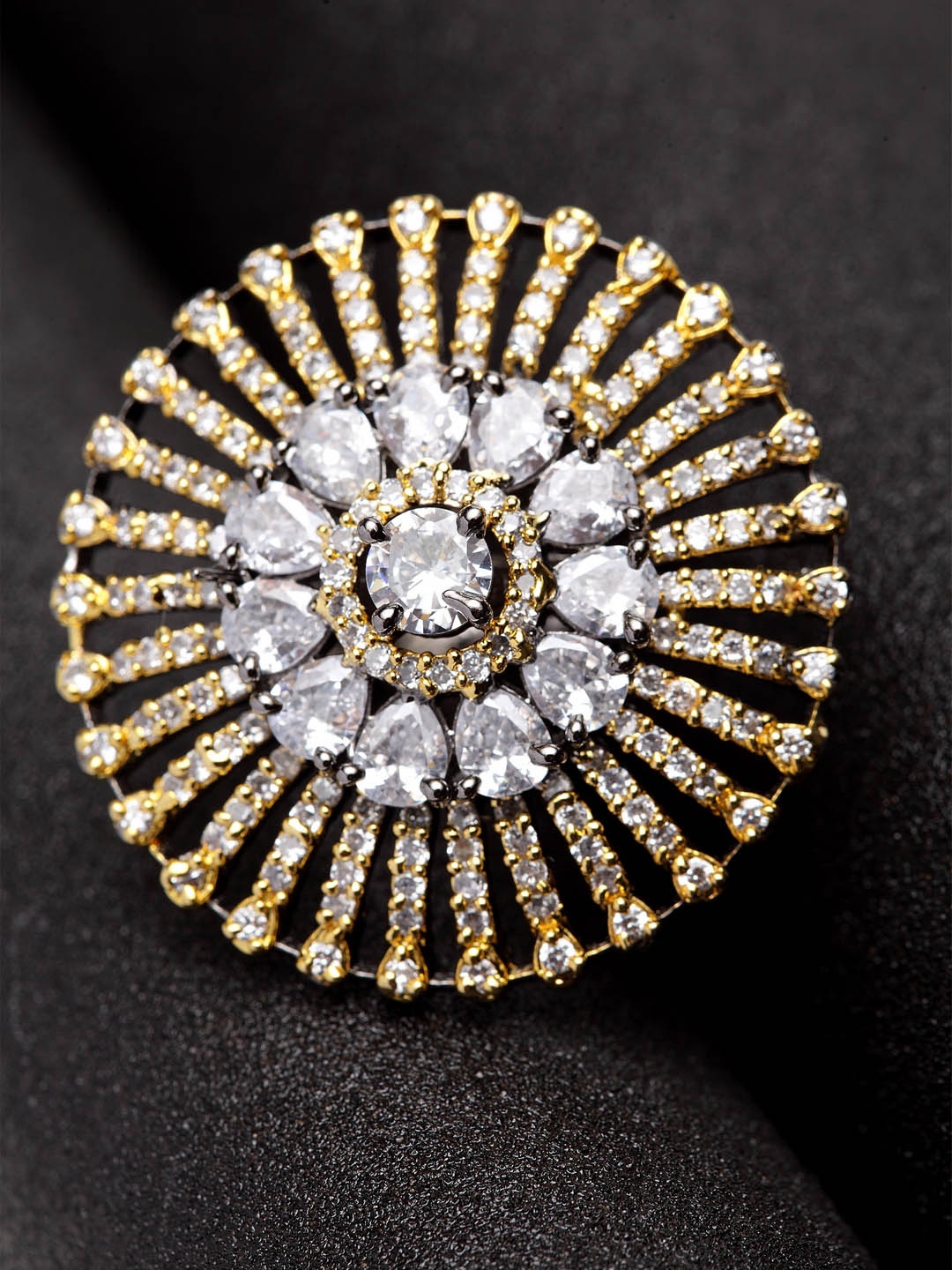 

Bhana Fashion Women Rhodium Plated White Handcrafted Ring