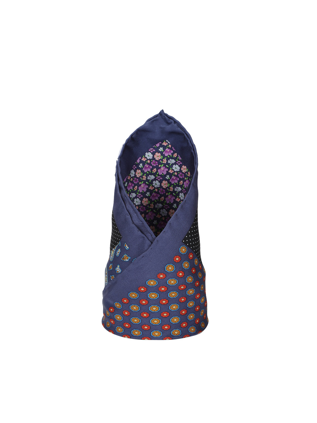 

Louis Philippe Men Blue & Black Printed Silk Pocket Square