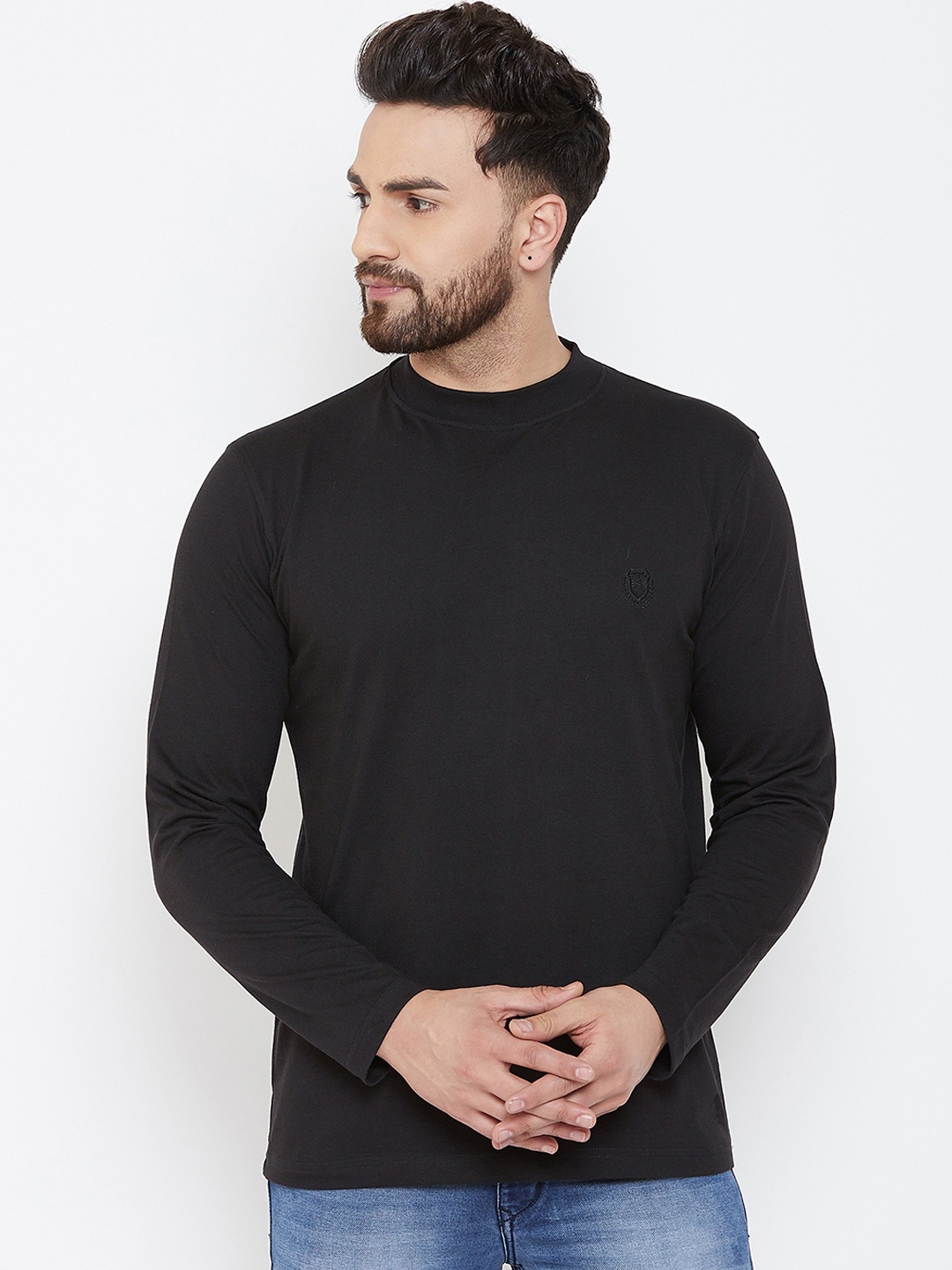 

Adobe Men Black Solid T-shirt
