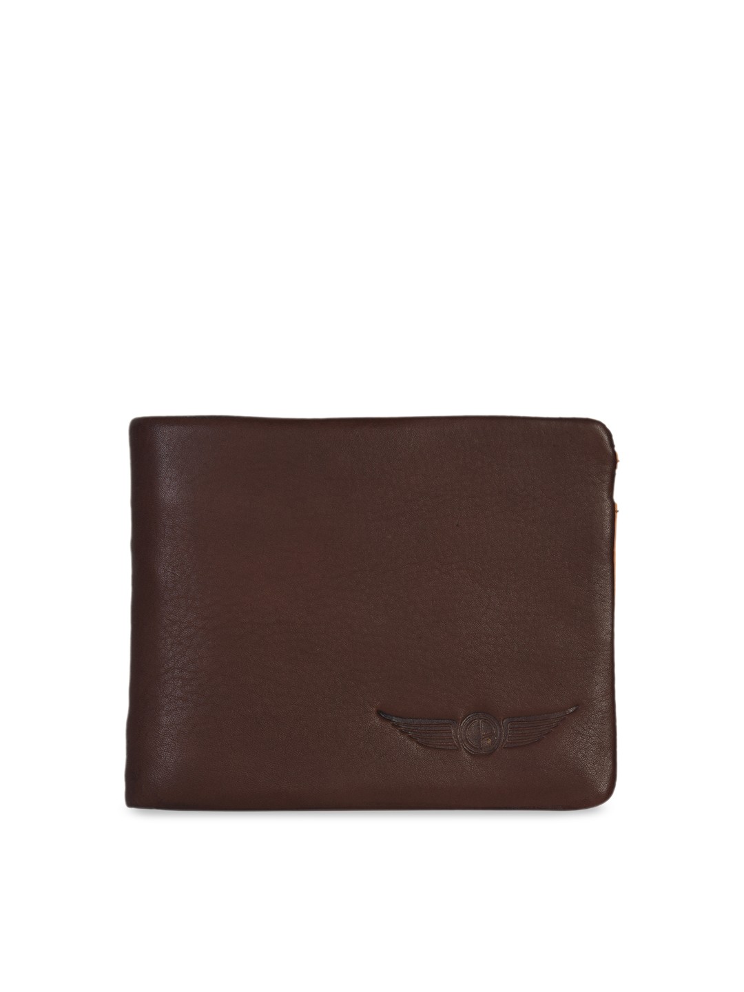 

CHRISTOPOLO Men Brown Solid Leather Two Fold Wallet
