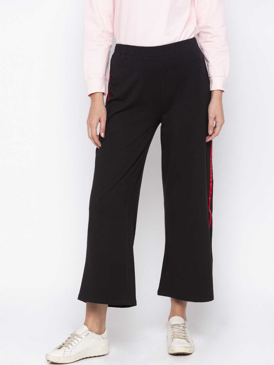 

Globus Women Black Loose Fit Solid Parallel Trousers