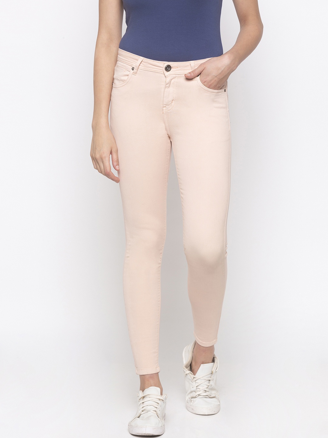 

Globus Women Pink Slim Fit Mid-Rise Clean Look Stretchable Jeans