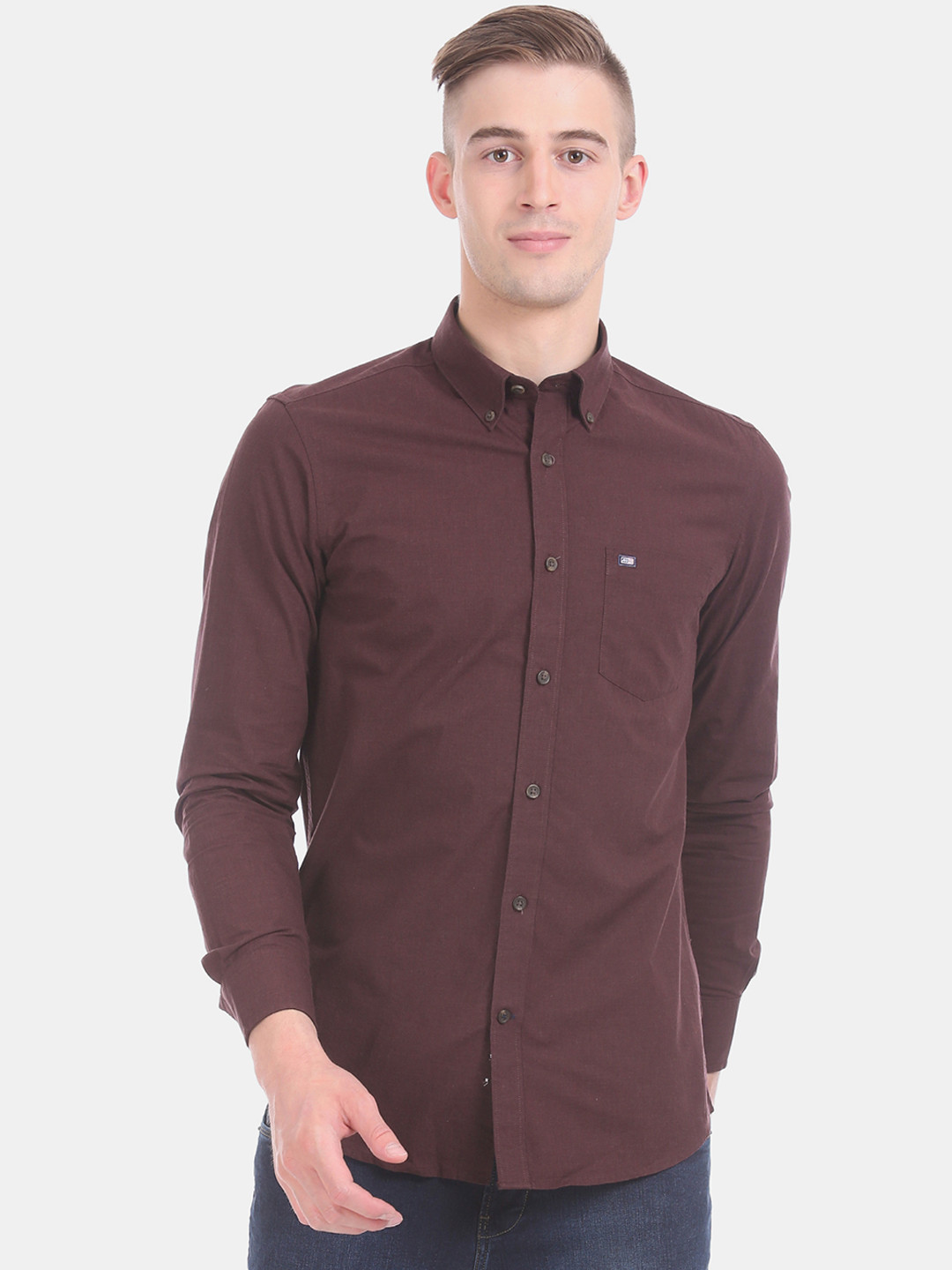 

Arrow Sport Men Brown Slim Fit Solid Casual Shirt