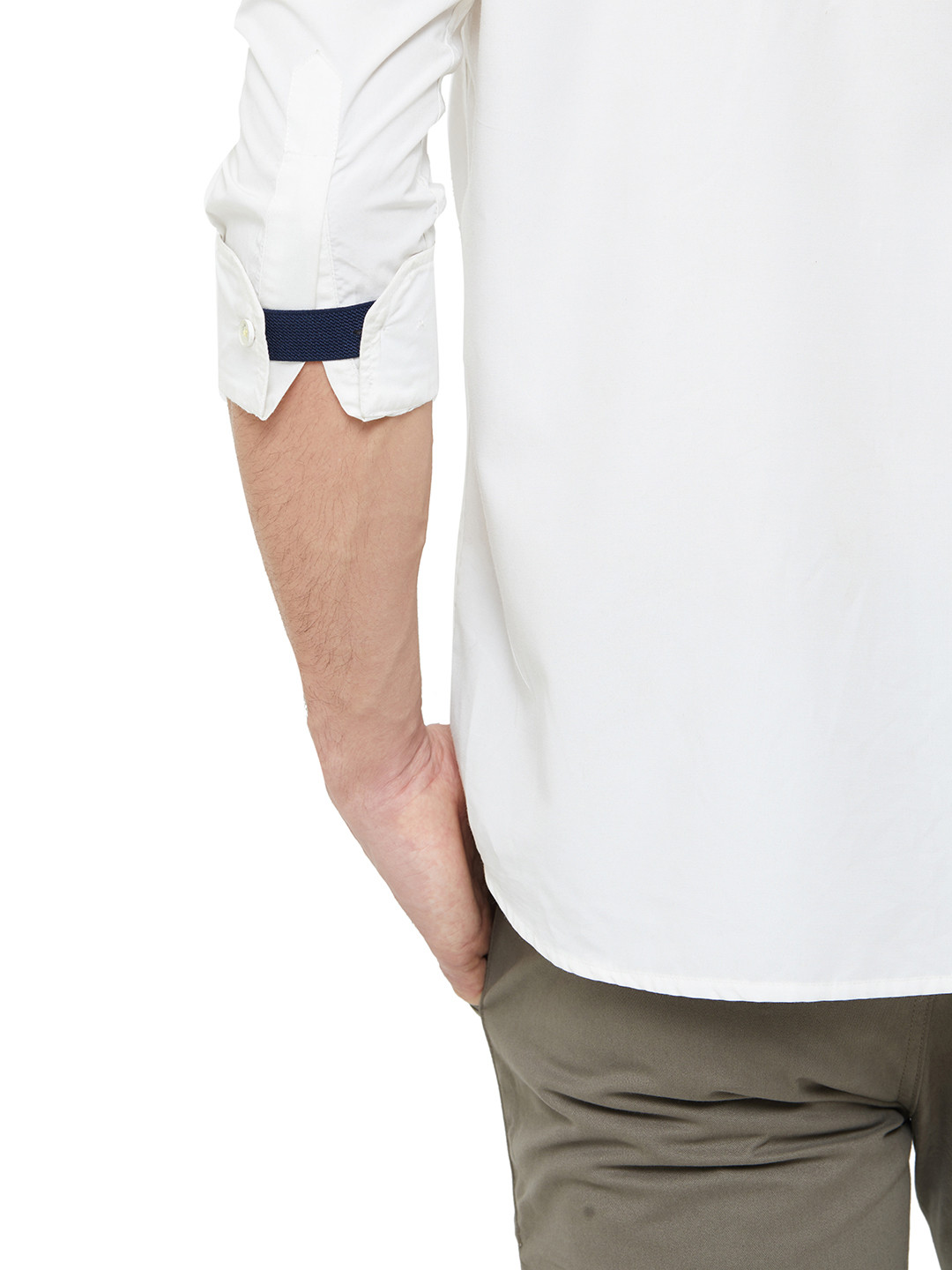 

EVOQ Men Set Of 2 Navy Blue Solid Cuff Bands