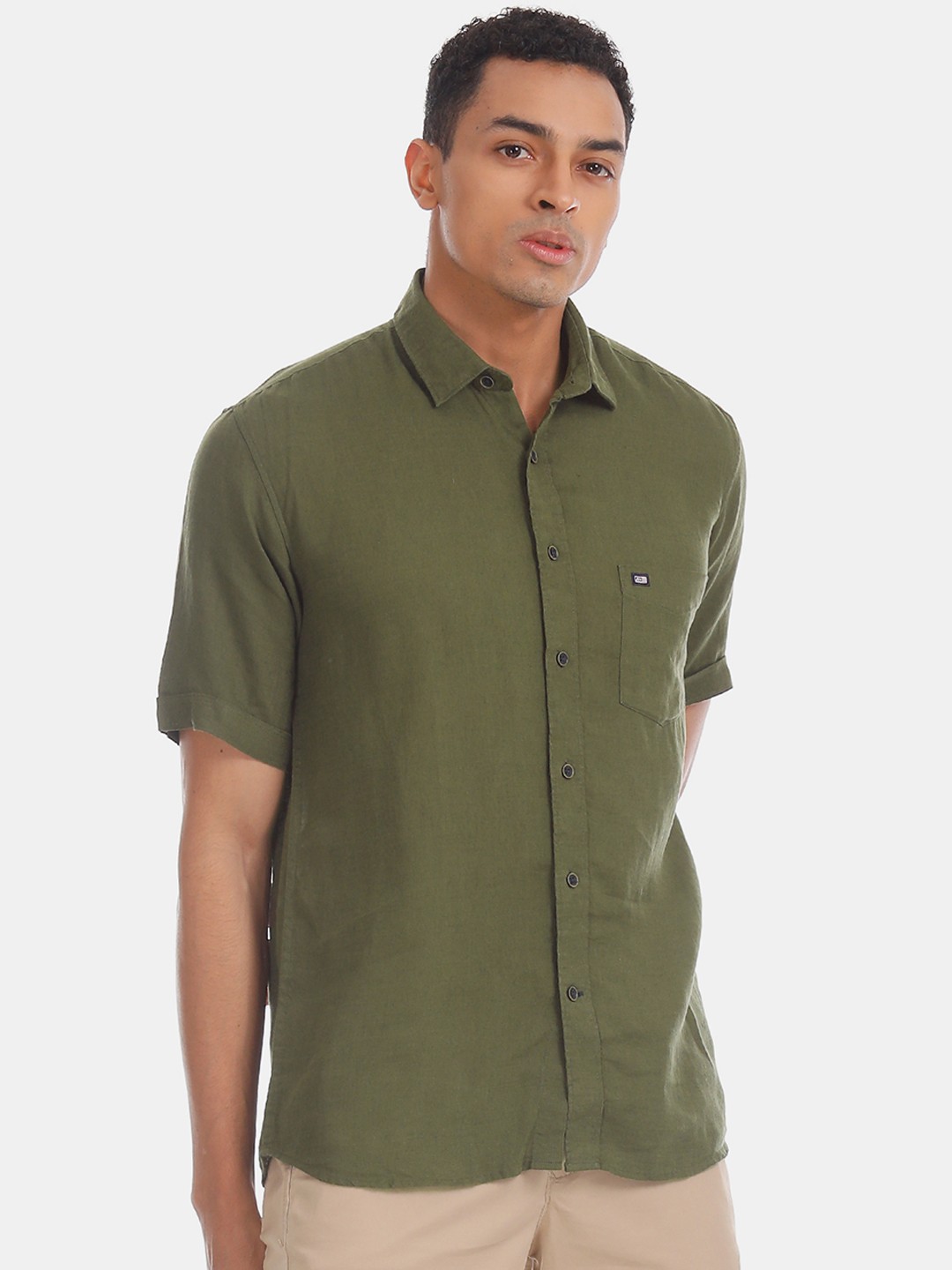 

Arrow Sport Men Green Regular Fit Solid Casual Shirt