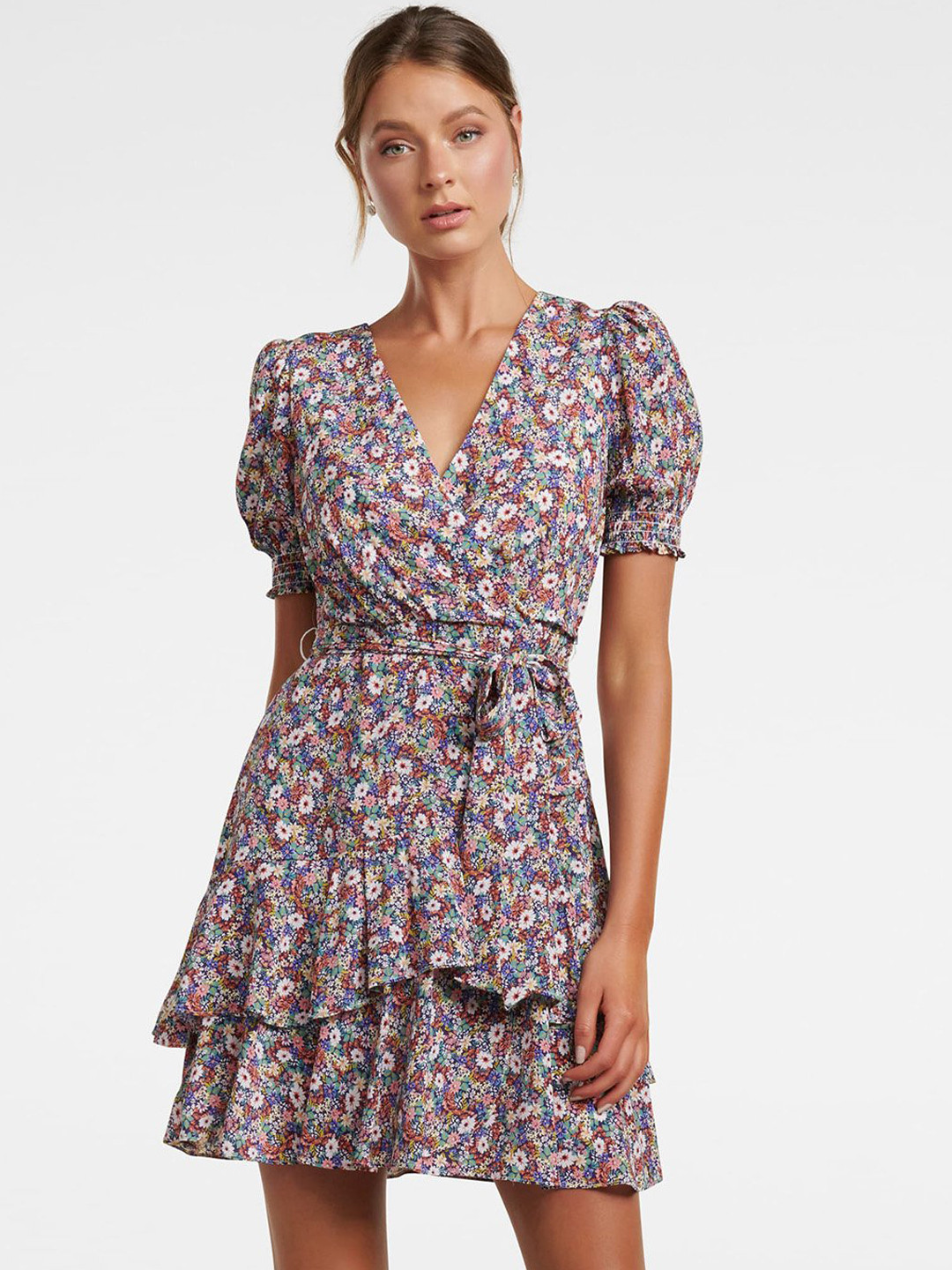 

Forever New Women Multicoloured Printed Fit and Flare Dress, Multi