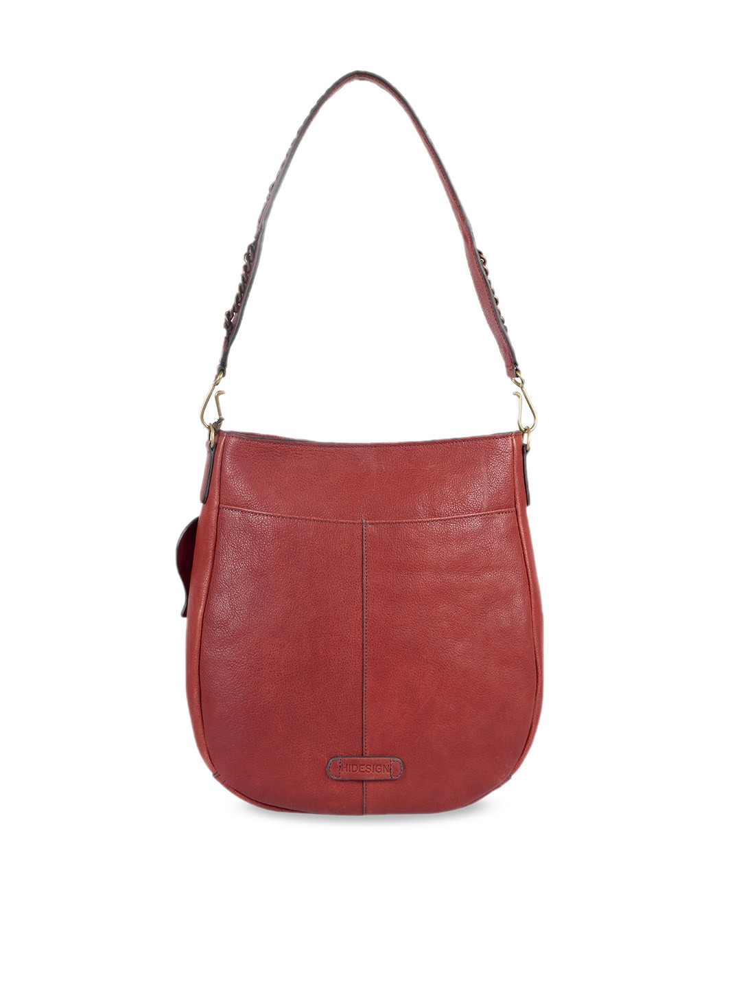 

Hidesign Women Red Solid Leather Shoulder Bag