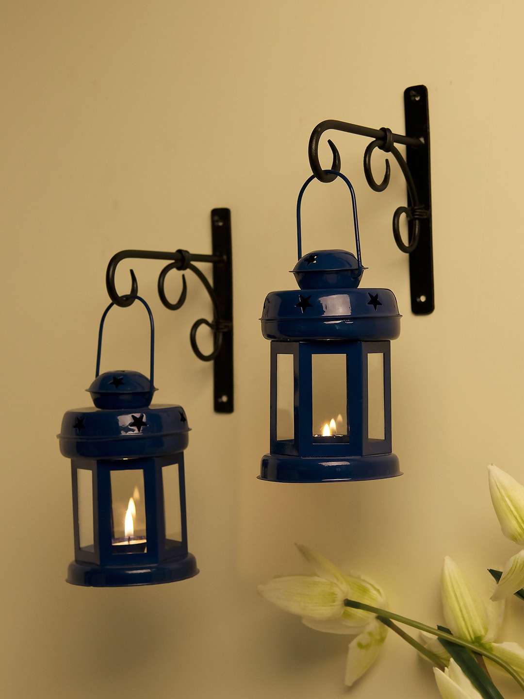 

Homesake Set of 2 Light Hanging Lantern, Blue
