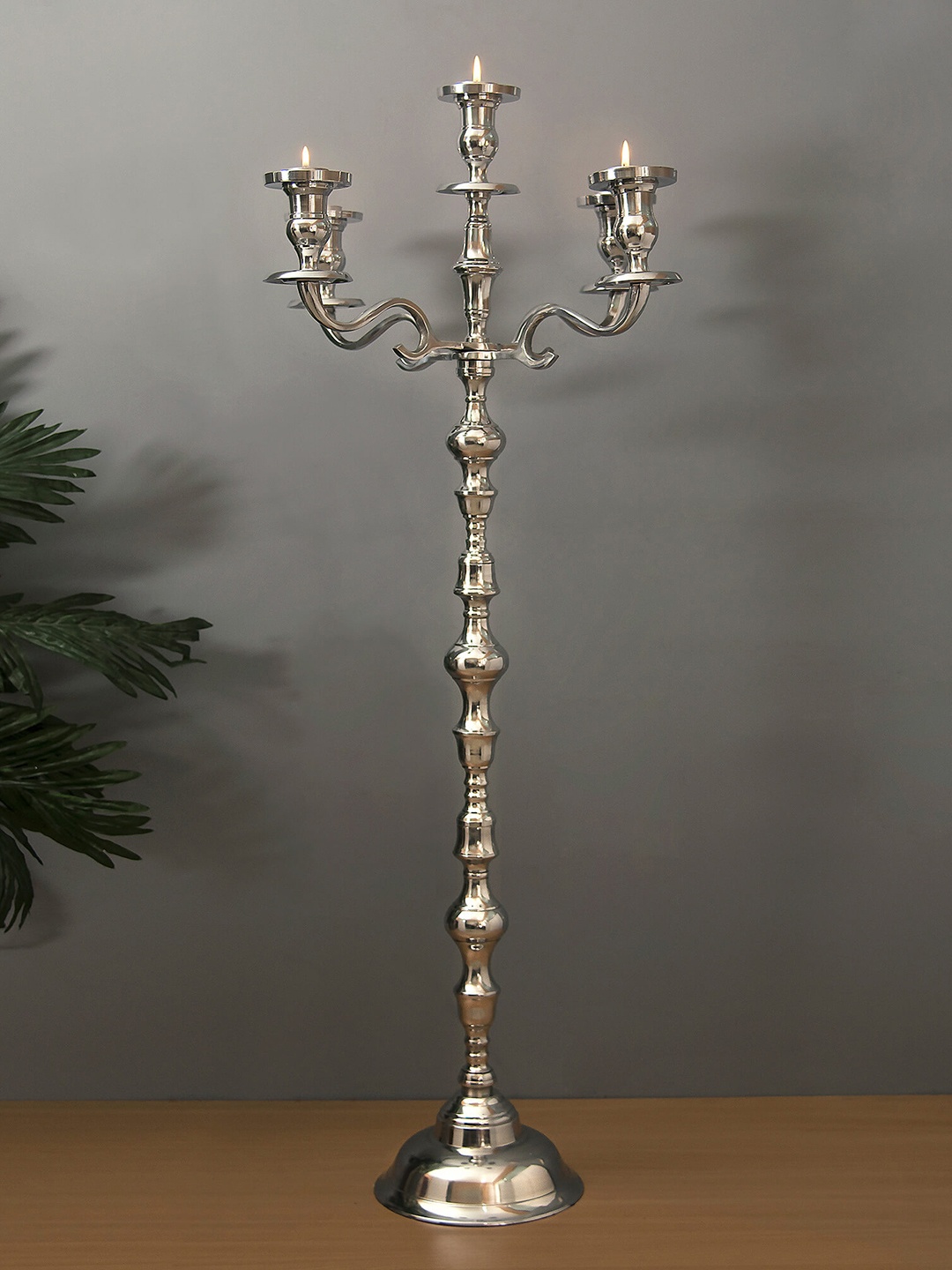 

Homesake Silver Classic Cubist Candelabra Lantern