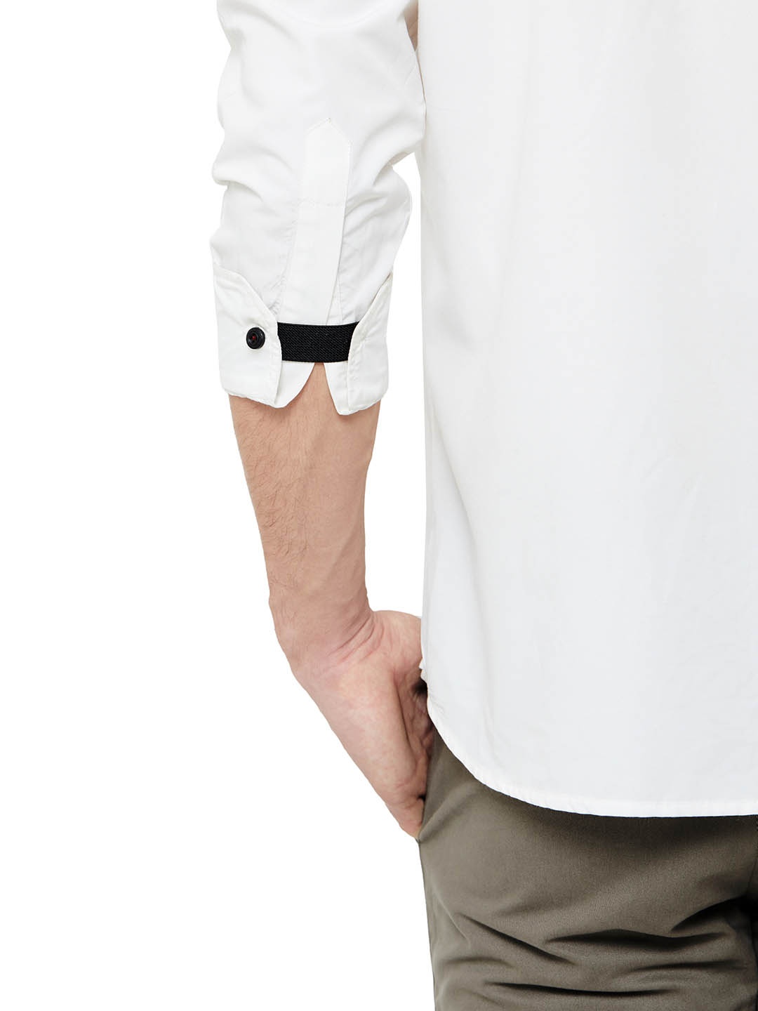 

EVOQ Men Set Of 2 Black Solid Cuff Bands
