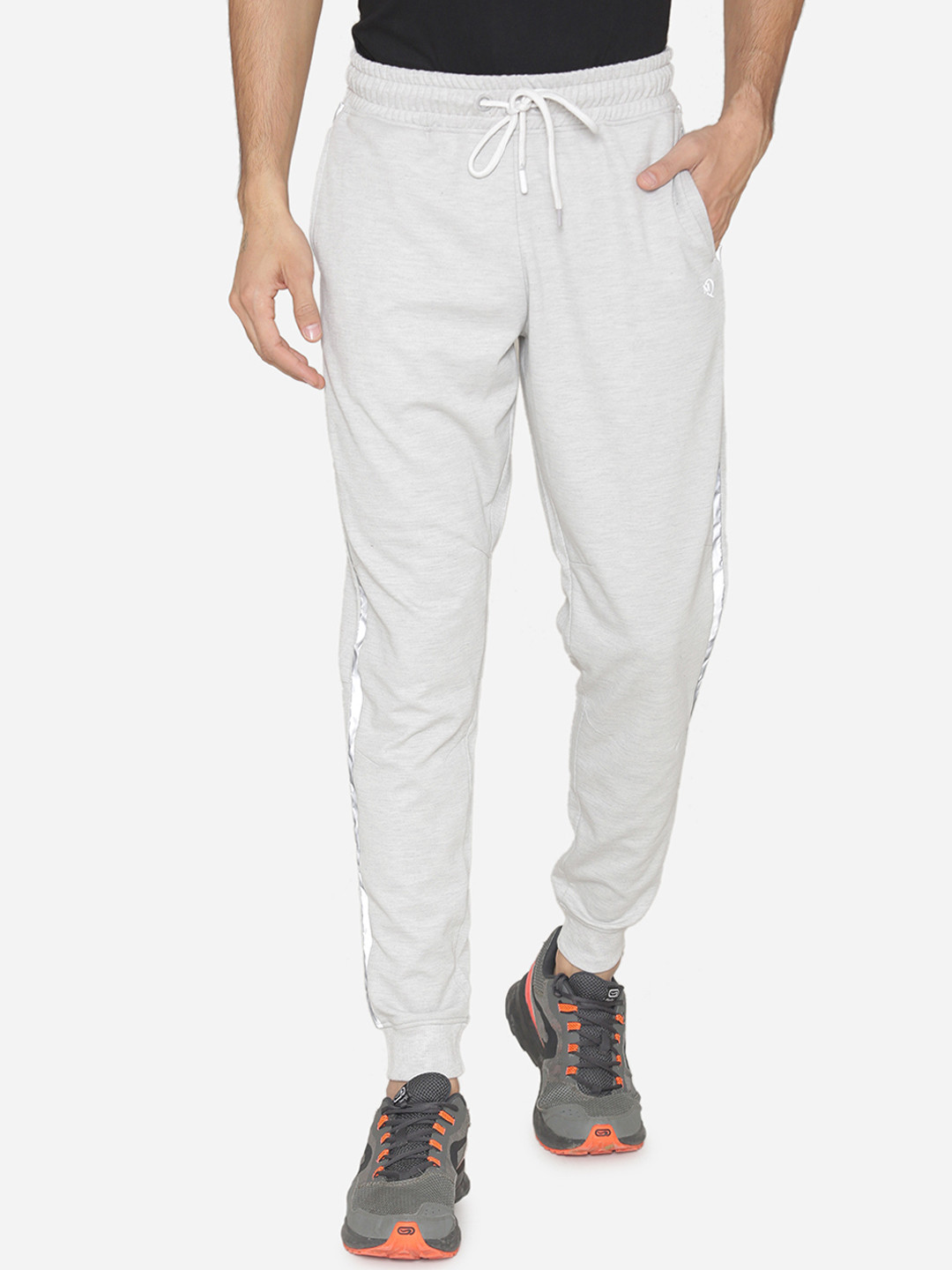 

ManQ CASUAL Men White Solid Joggers