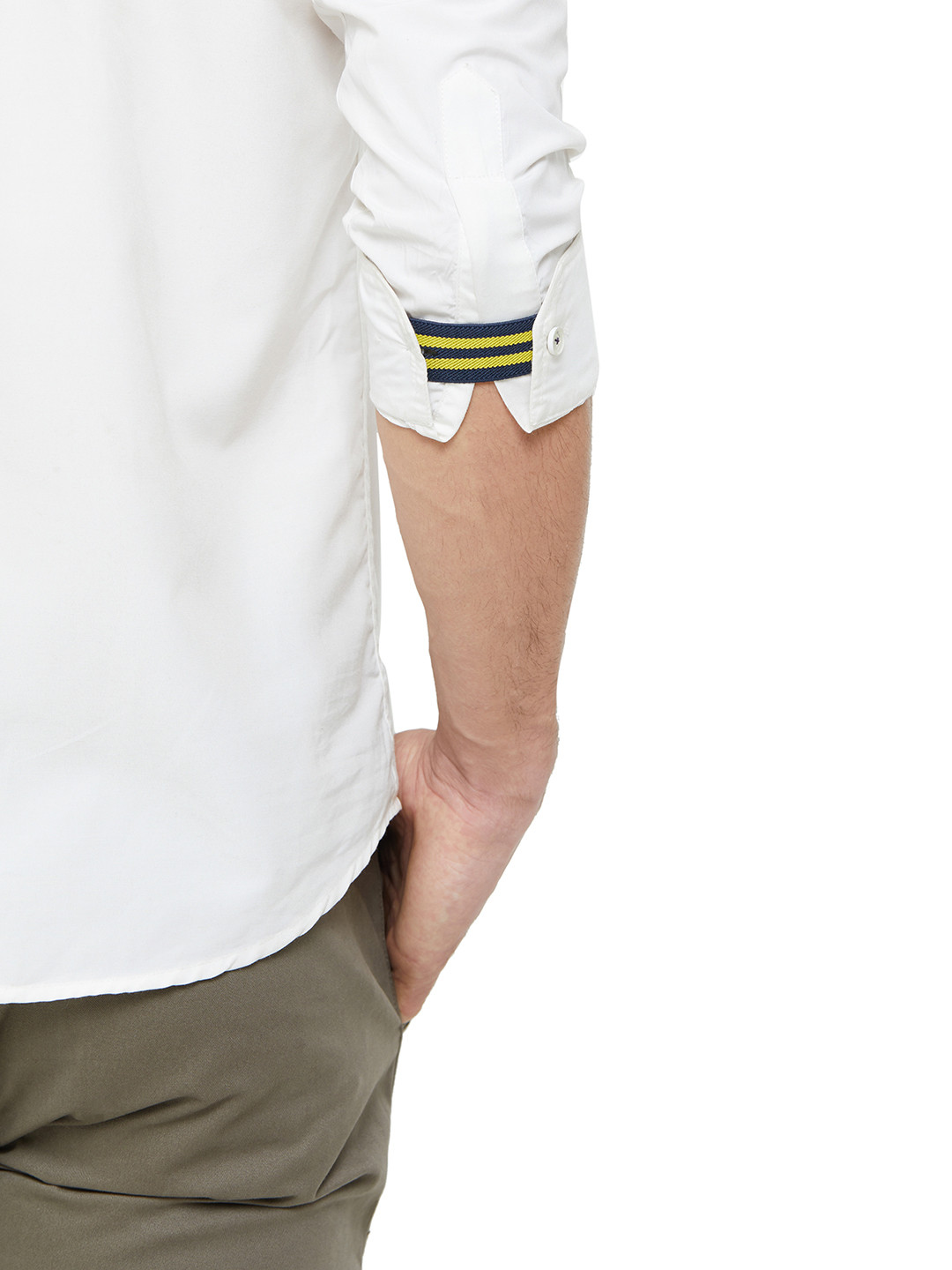 

EVOQ Men Set Of 2 Black & Yellow Striped Cuff Bands