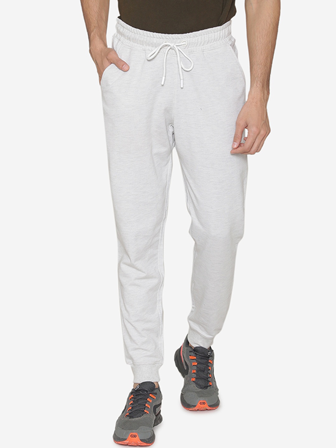 

ManQ CASUAL Men White Solid Joggers