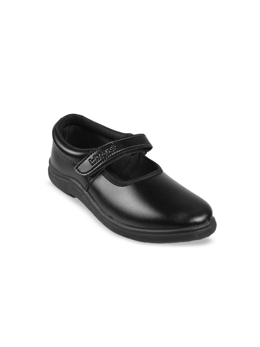 

Kittens Girls Black Slip-On School Shoes