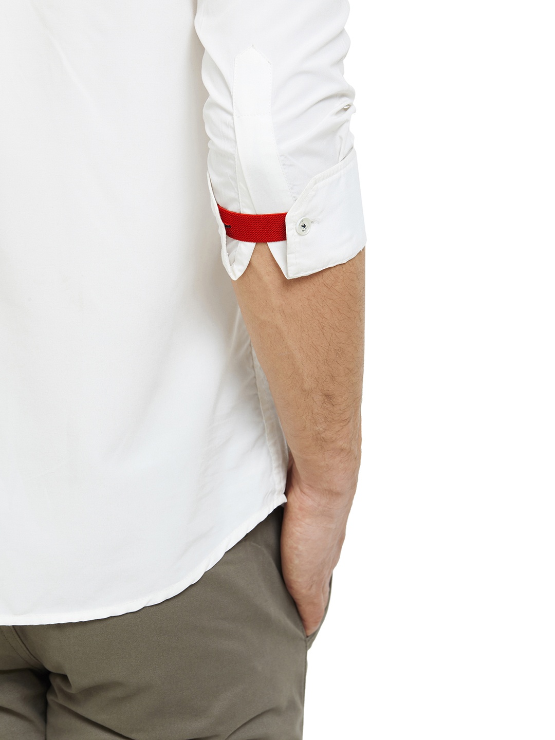 

EVOQ Men Set Of 2 Red Solid Cuff Bands