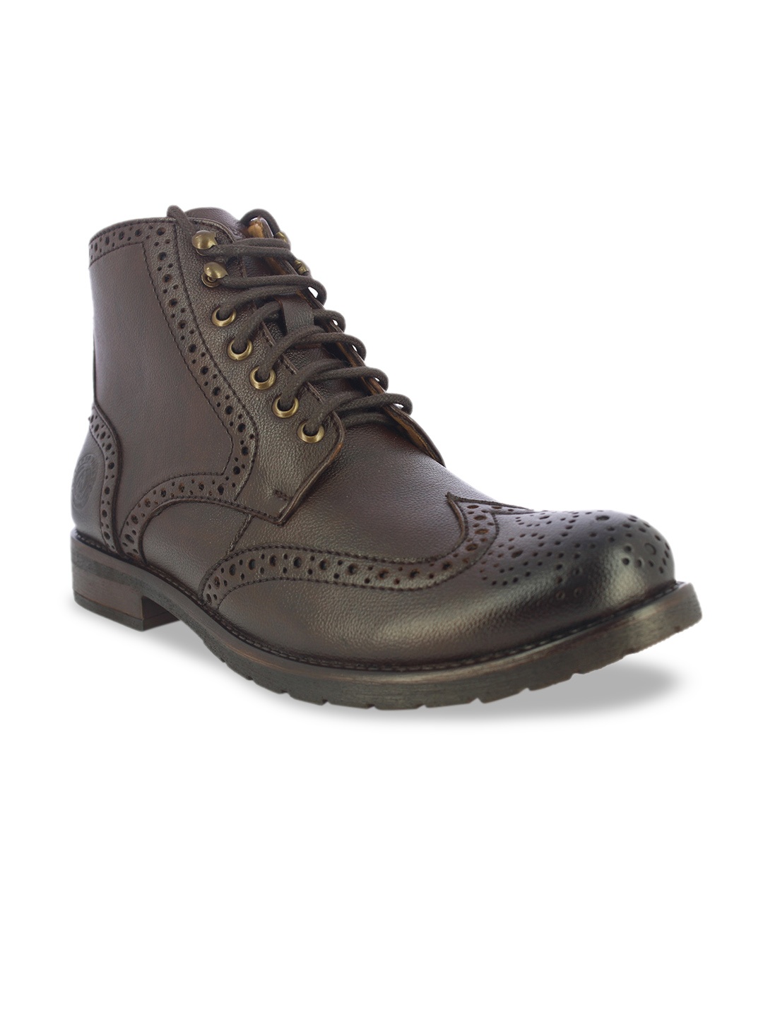 

Alberto Torresi Men Brown Solid Mid-Top Flat Boots