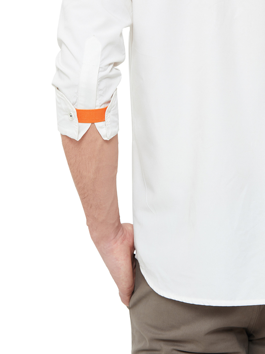 

EVOQ Men Set Of 2 Orange Solid Cuff Bands