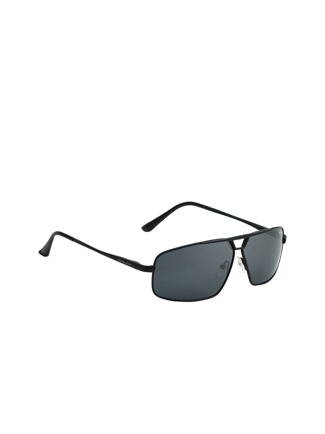 

ROYAL SON Men UV Protected HD Polarized Rectangle Sunglasses CHI0092, Black