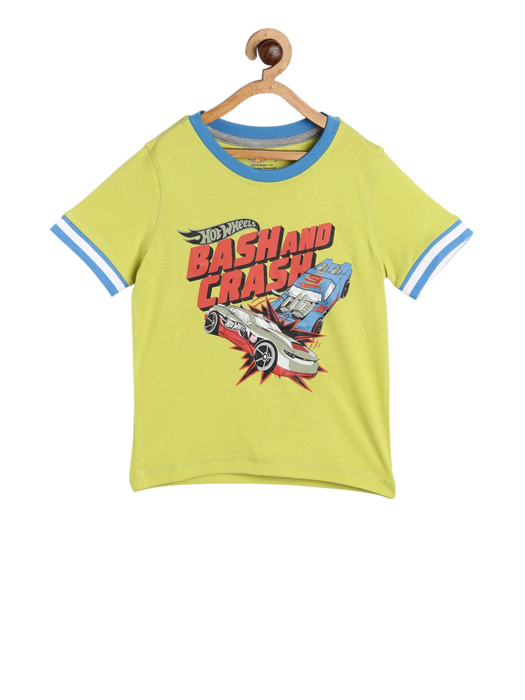 

toothless Boys Green Hot Wheels Printed Round Neck T-shirt