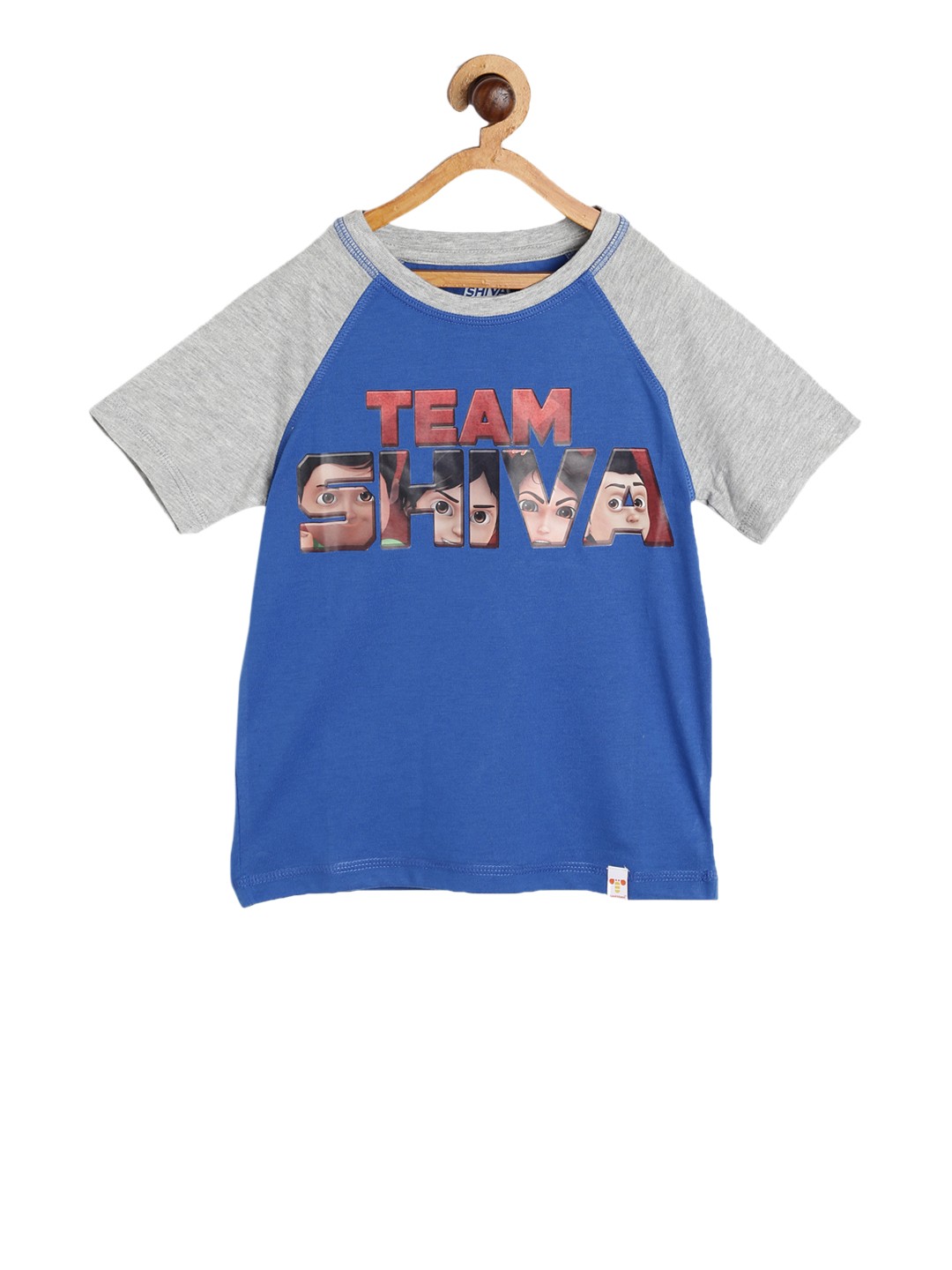 

toothless Boys Blue Shiva Printed Round Neck Pure Cotton T-shirt