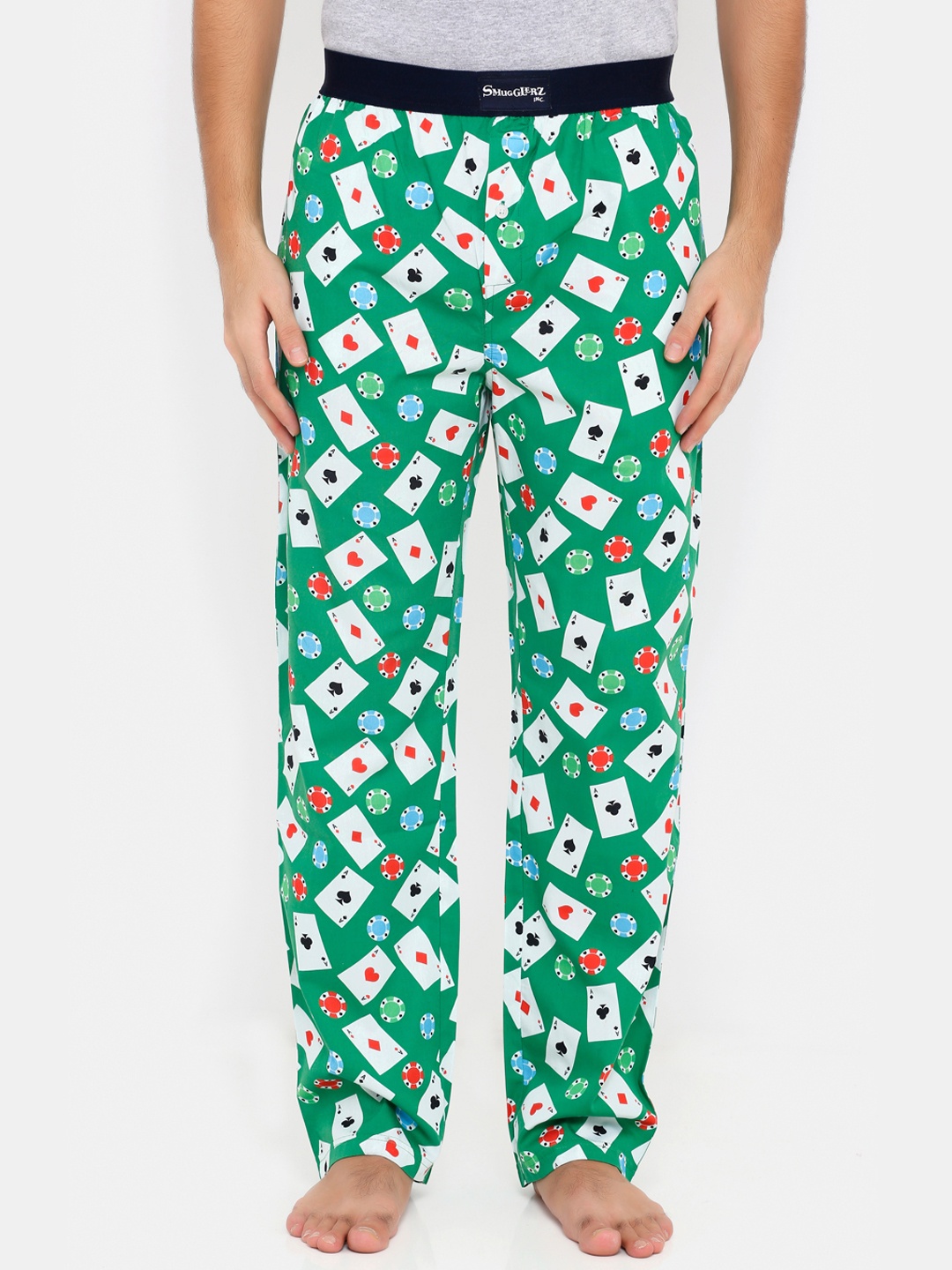 

Smugglerz Men Green Printed Lounge Pants