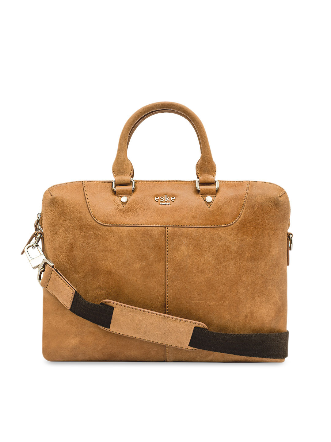 

Eske Men Beige Solid Freya Leather Laptop Bag