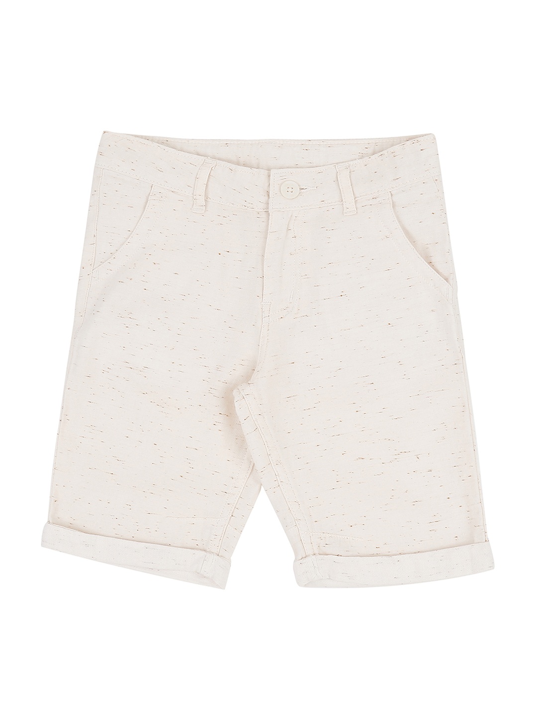 

Pantaloons Junior Boys Off-White Solid Regular Shorts