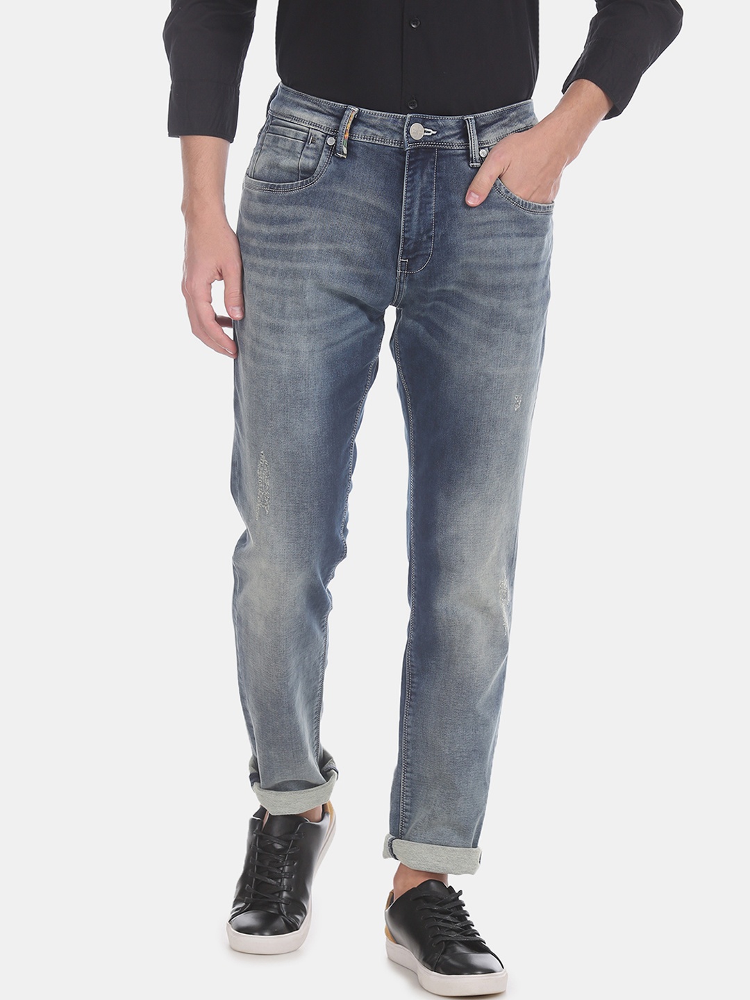 

Ed Hardy Men Blue Slim Fit Mid-Rise Clean Look Stretchable Jeans