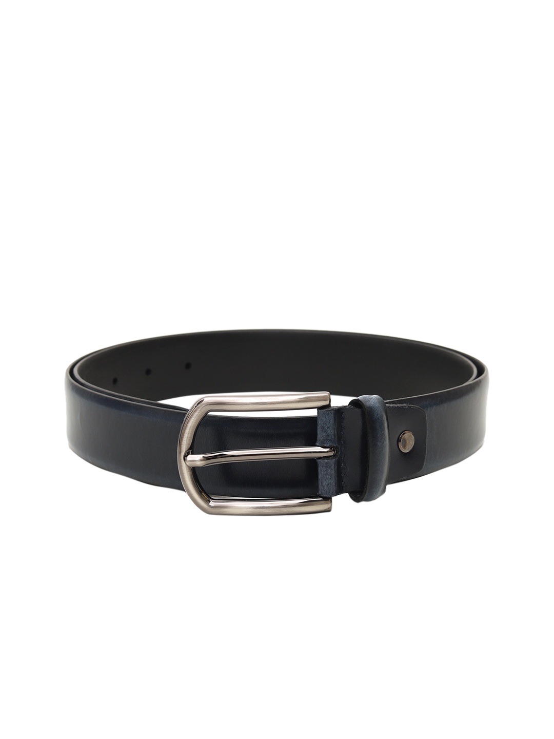 Da Milano Men Blue Solid Leather Belt