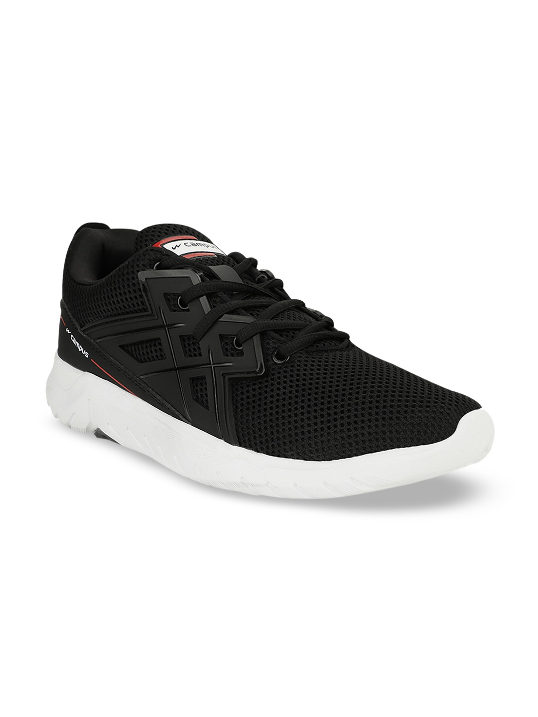 

Campus Men Black Mesh RING PLUS Running Shoes