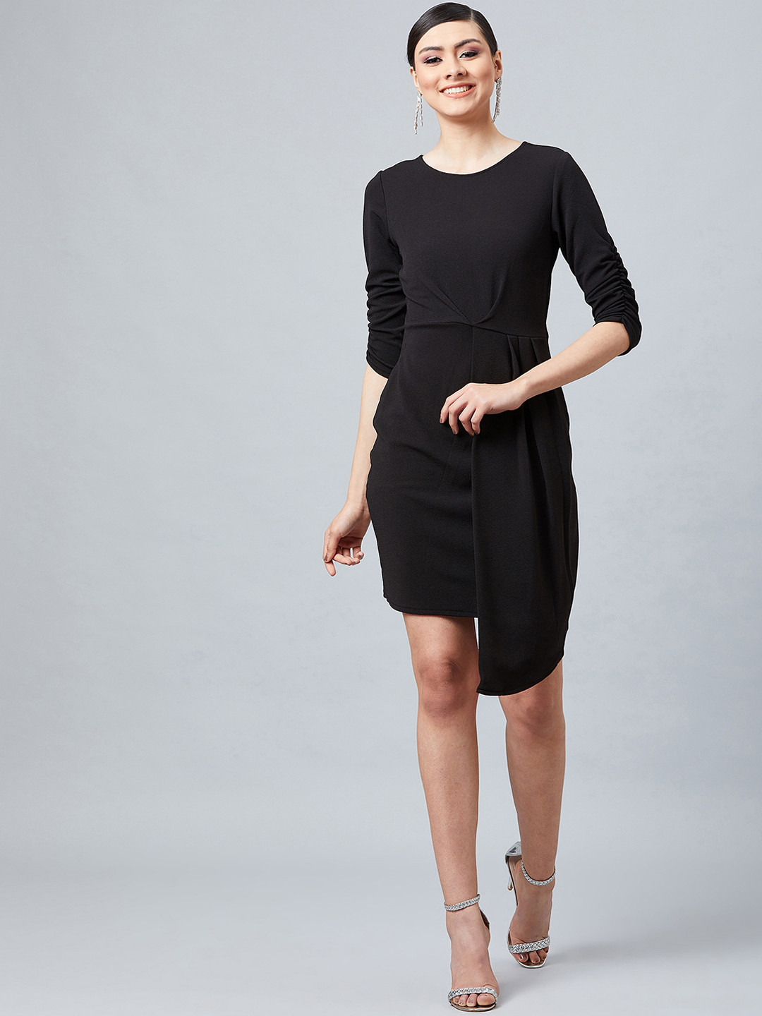 

Athena Women Black Solid Sheath Dress
