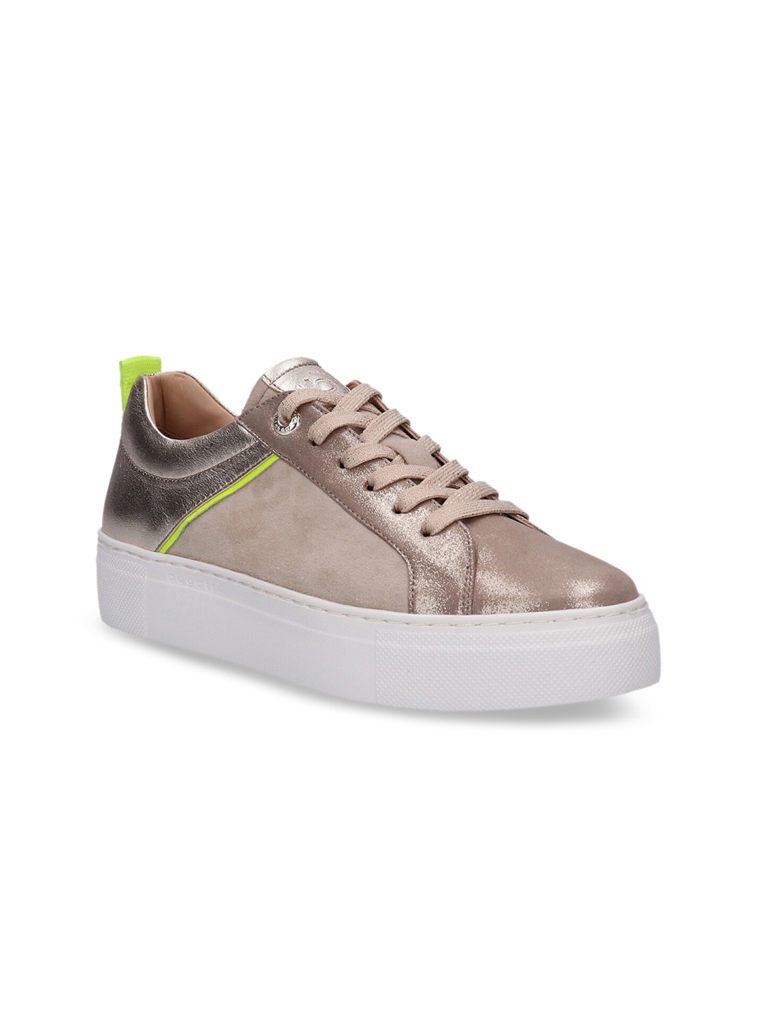 

Bugatti Women Gold-Toned Suede Sneakers