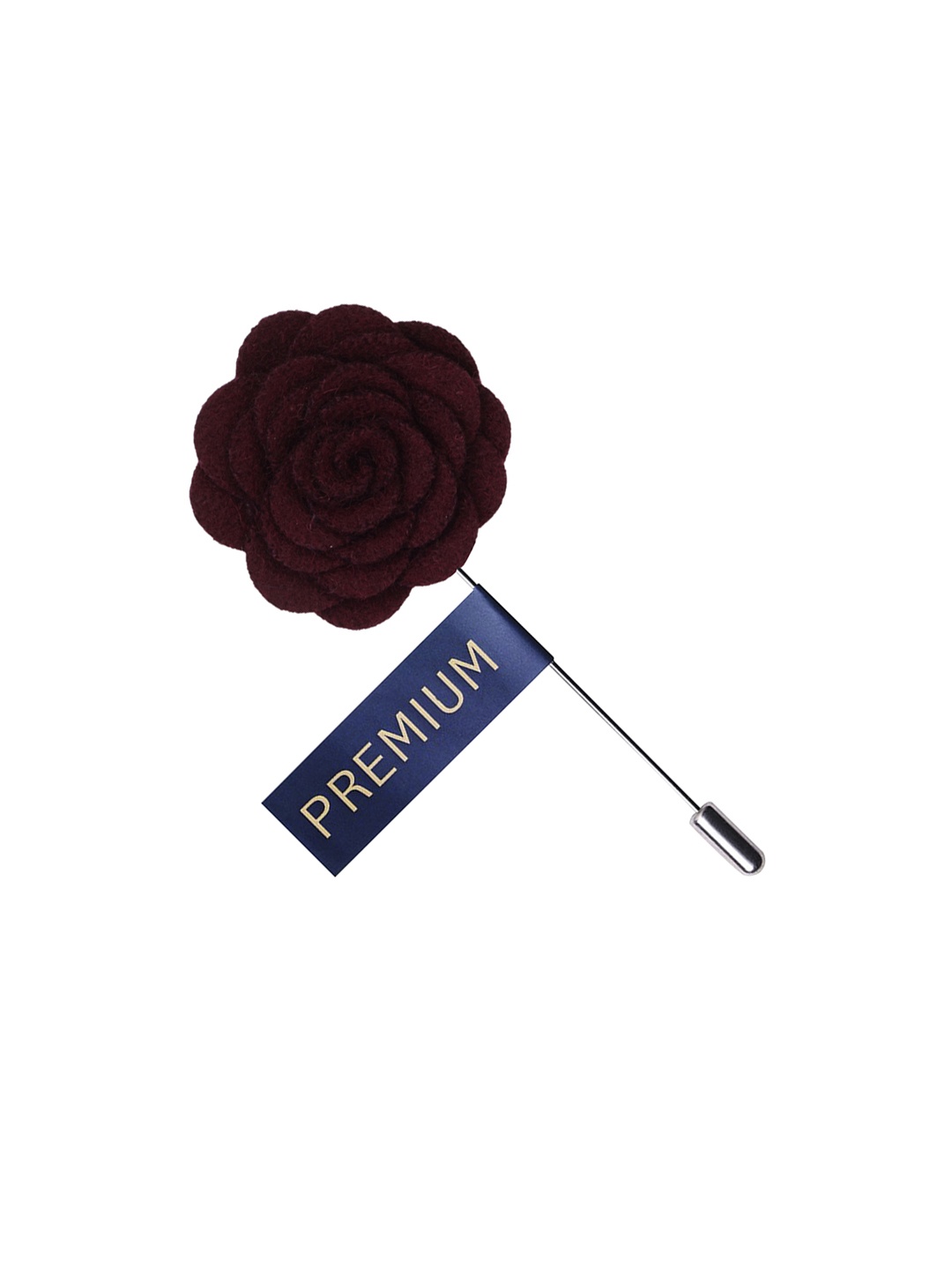 

PELUCHE Unisex Maroon Blooming Charm Lapel Pin