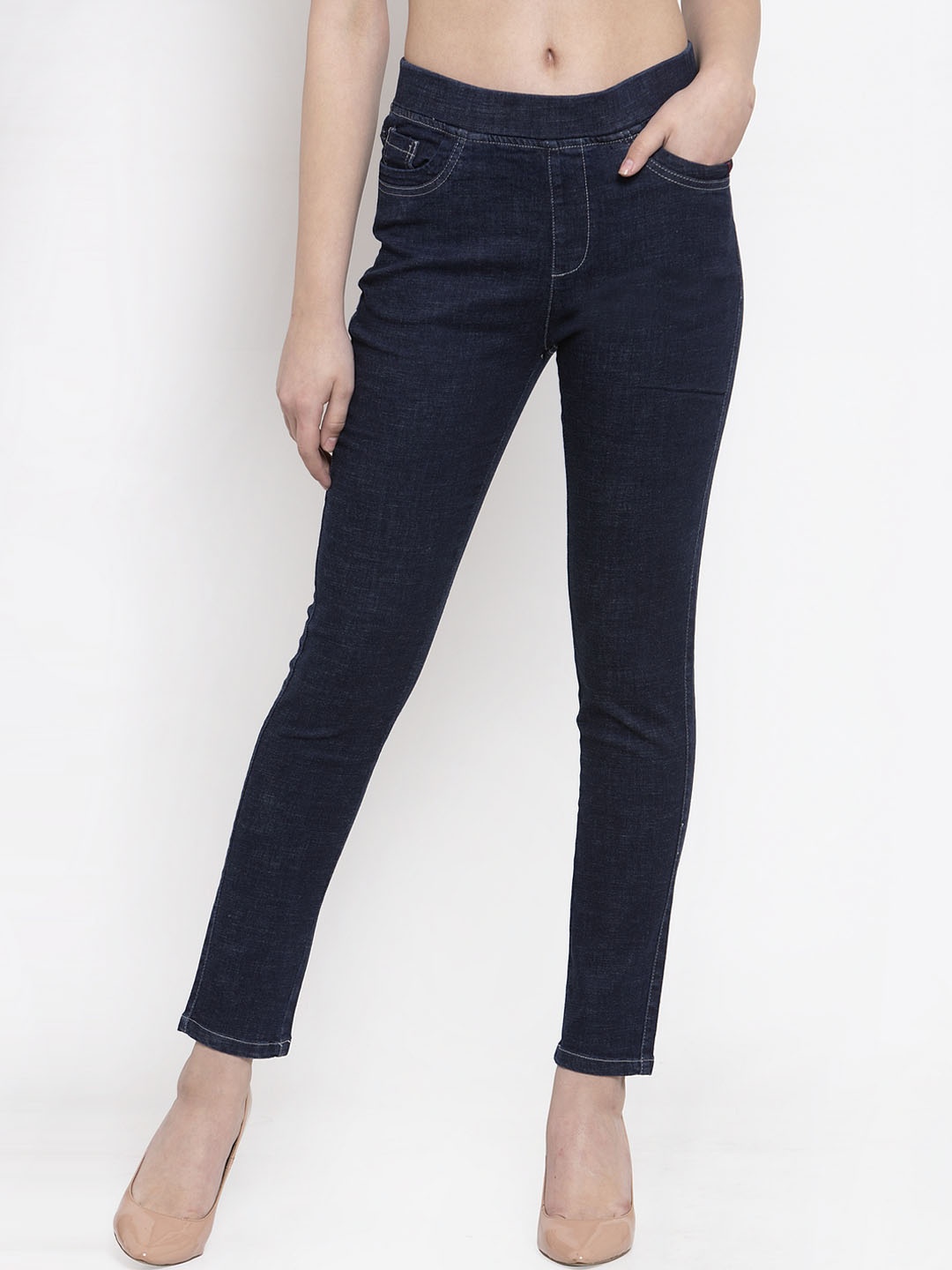 

Gipsy Women Blue Regular Fit Mid-Rise Solid Denim Jeggings